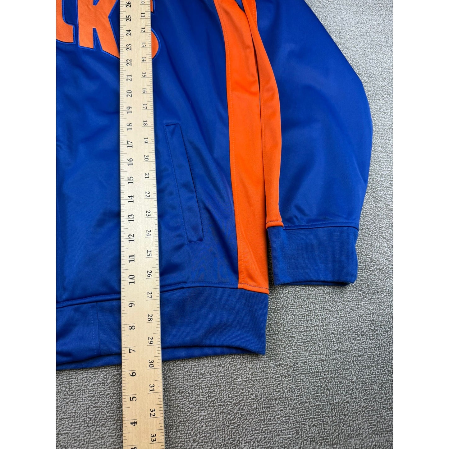 NBA Hardwood Classics Men's XL Blue Orange Knicks Track Jacket Full Zip