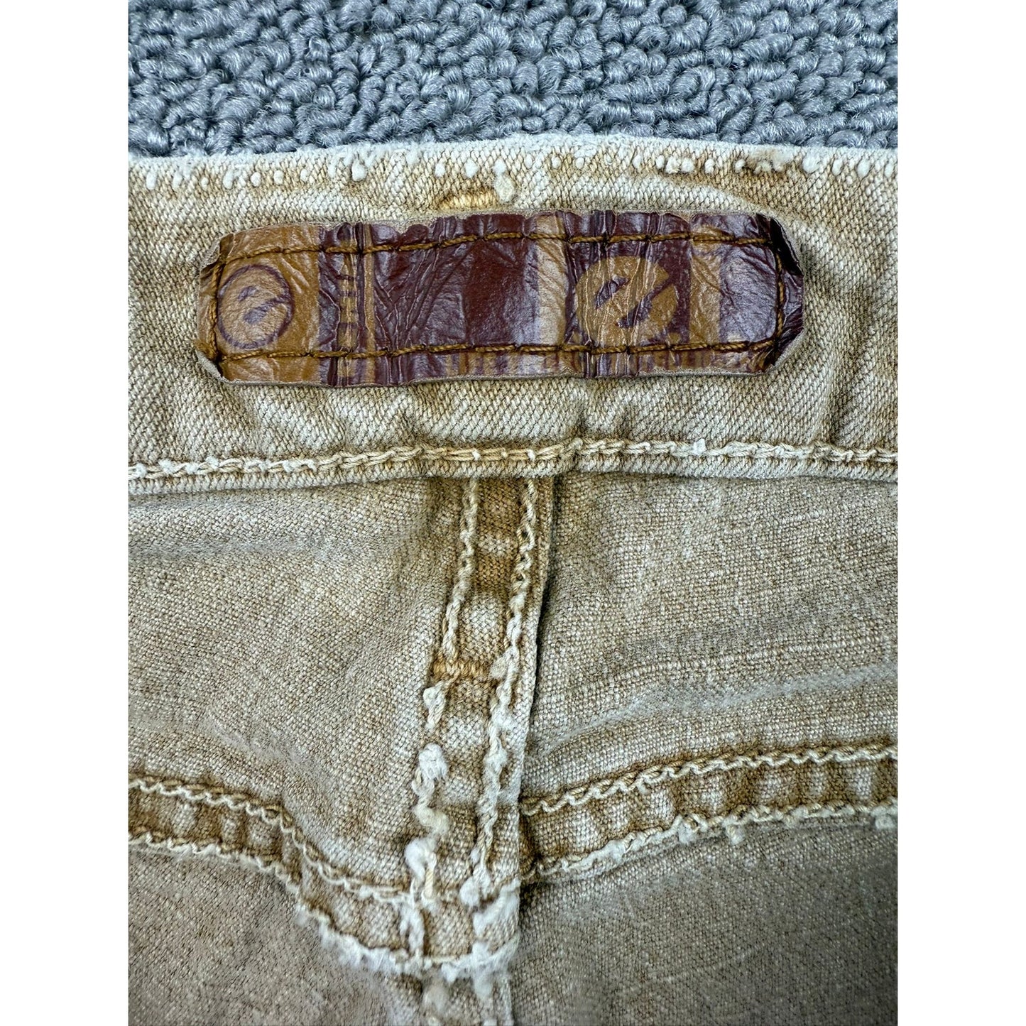 LEI Vintage Women Size 29 Tan Wide-leg Jeans Bell-bottom Denim Pants Y2K