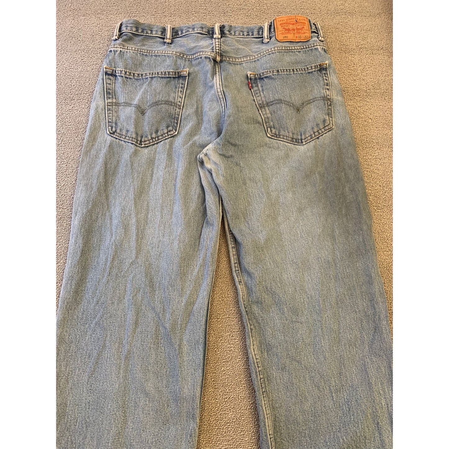 Levi's 550 Men 38x32 Blue Loose Fit Tapered Leg Jeans