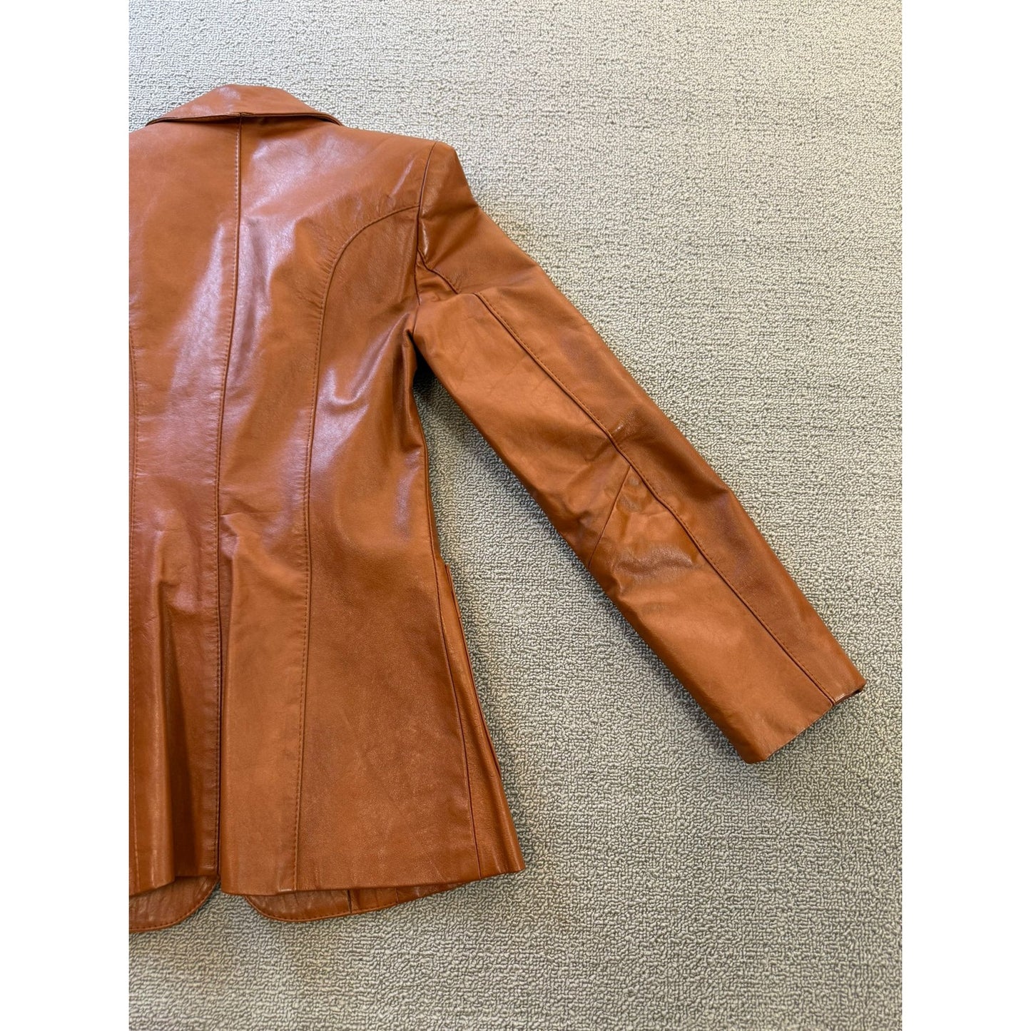 Vintage Charley's Women's Leather Blazer Jacket Made in Canada