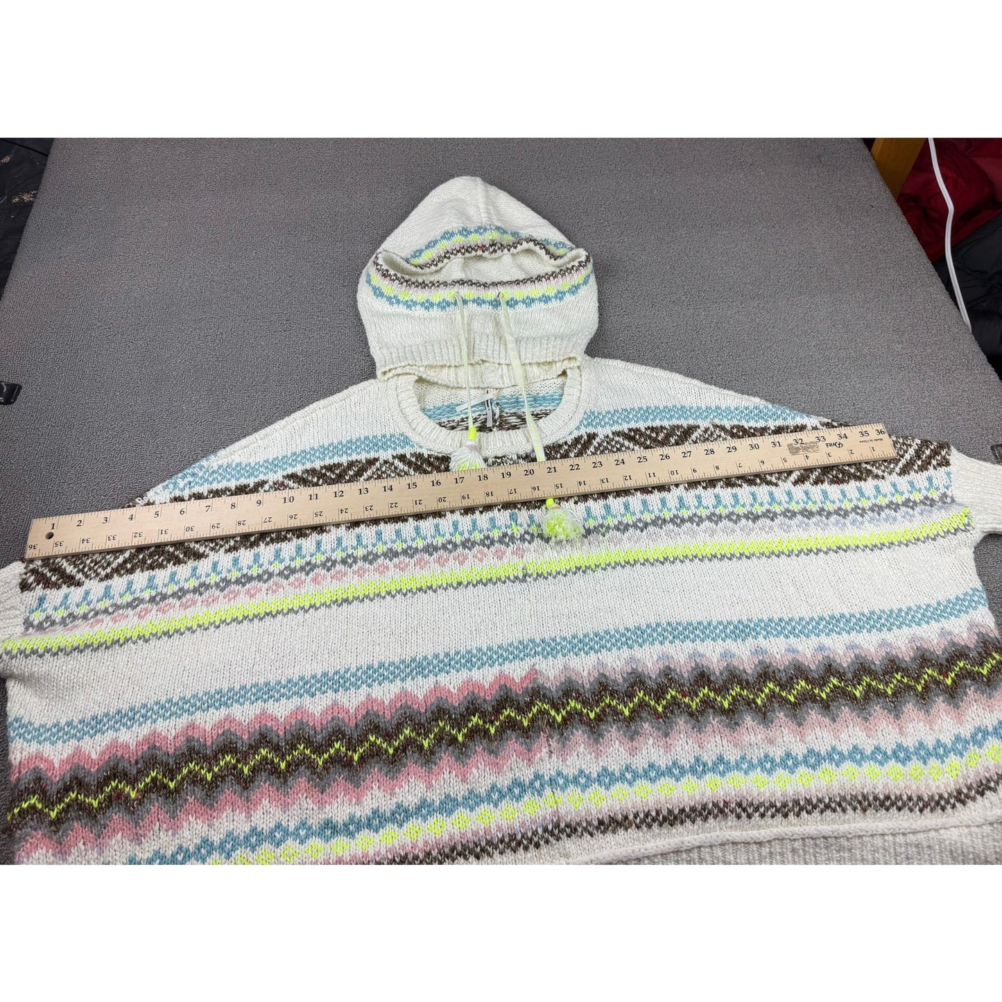 Anthropologie Women's XS/S Multi Color Removable Hooded Sweater