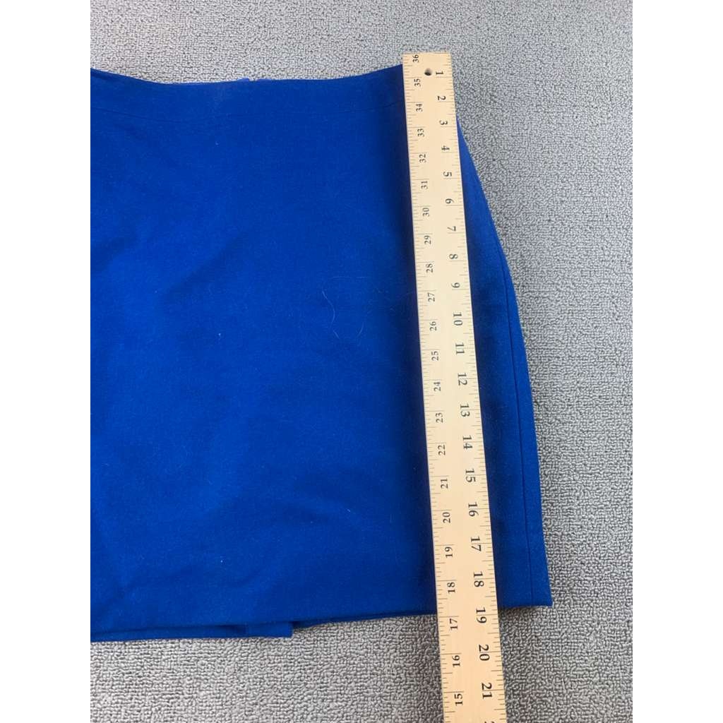 J.Crew The Pencil Skirt Women's 4P Blue Wool Viscose Work Wear Career