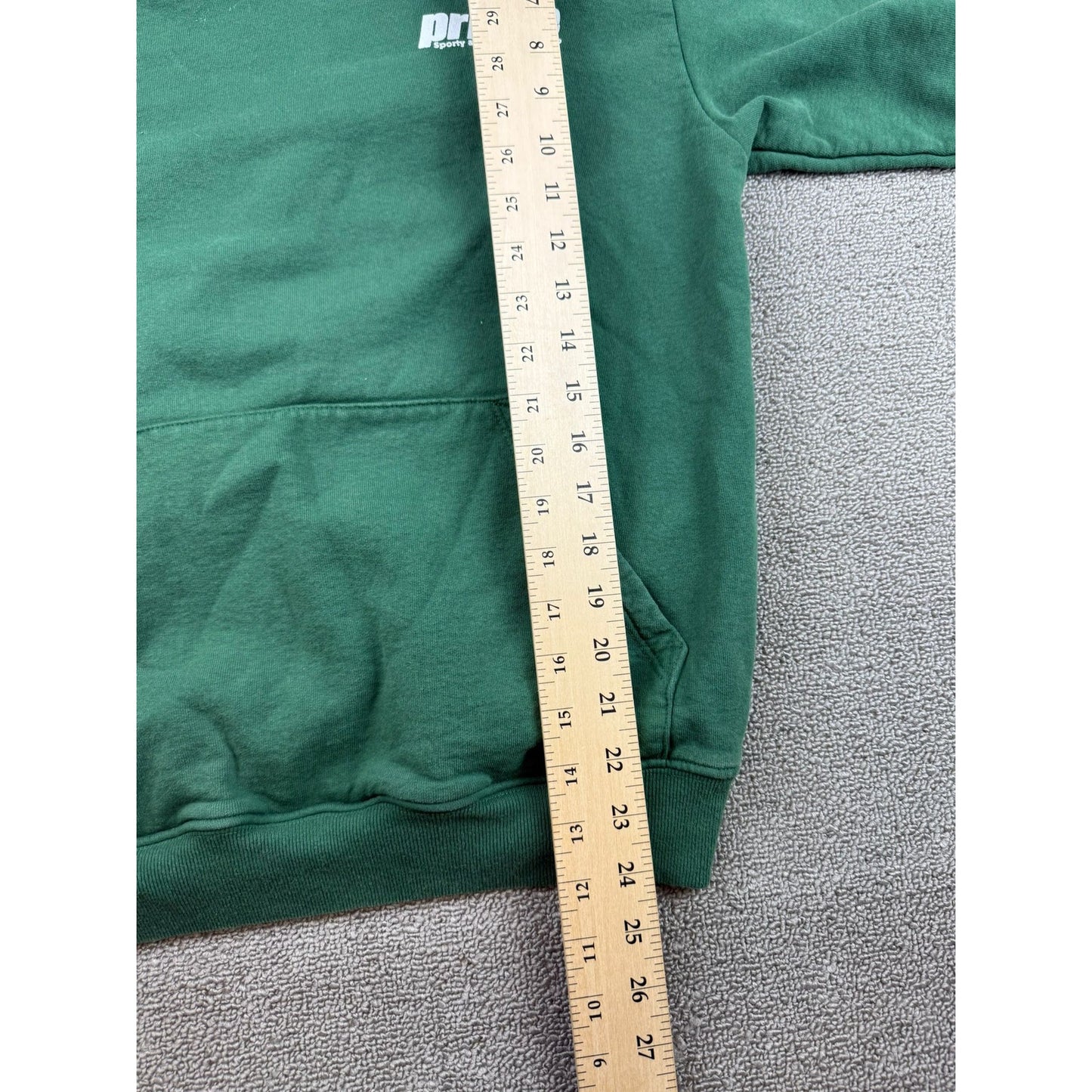 Sporty And Rich Men Small Green Prince Hoodie Pullover With Front Pocket