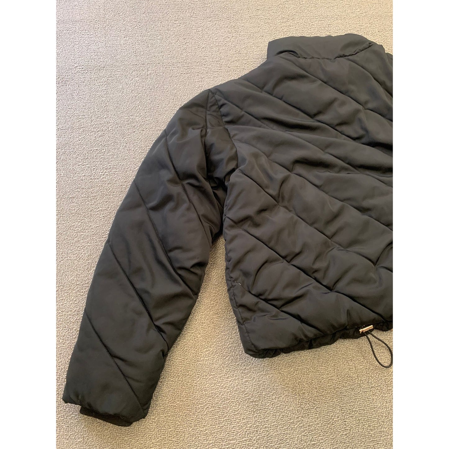 Zara Women's Large Black Cropped Puffer Jacket