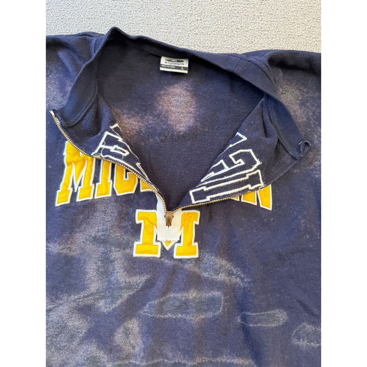 Stadium Athletics Men Large Blue Michigan Pullover Crewneck Sweatshirt