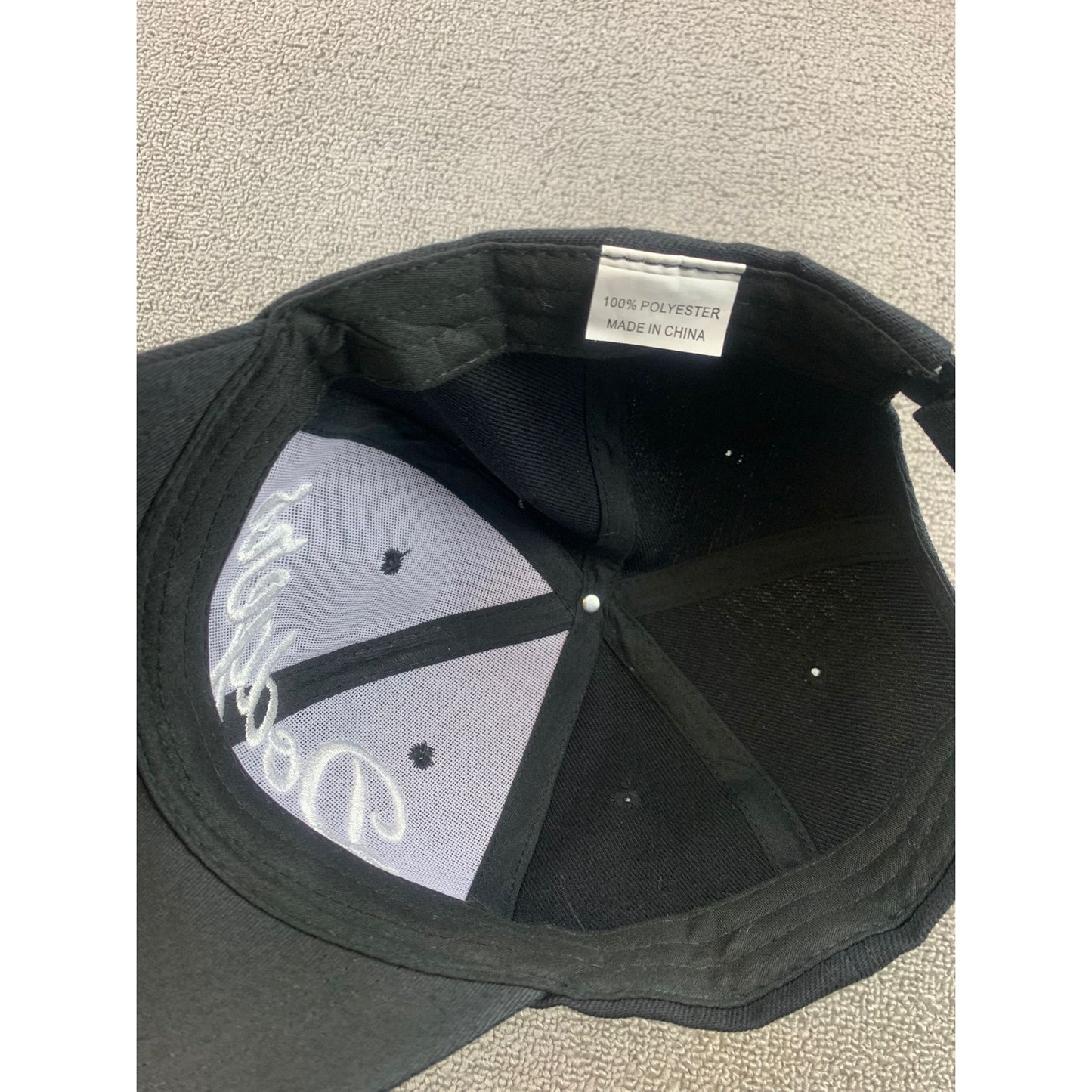 Dodgers Men's One Size Fits All Black Baseball Hat Cap