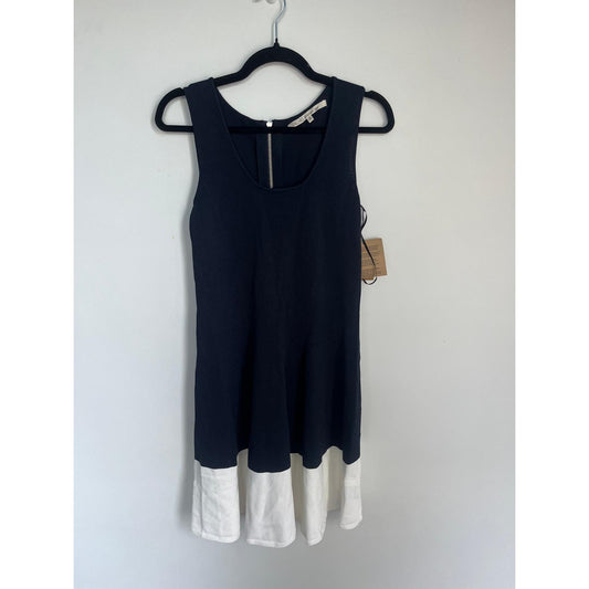 Rachel Rachel Roy Sleeveless Dress Women M Navy White Colorblock A-Line NWT