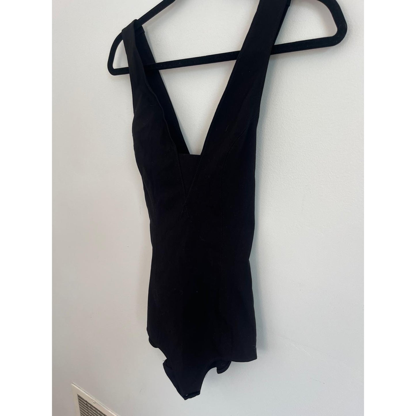 Rag & Bone Bodysuit Women S Black Sleeveless V Neck Stretch One Piece