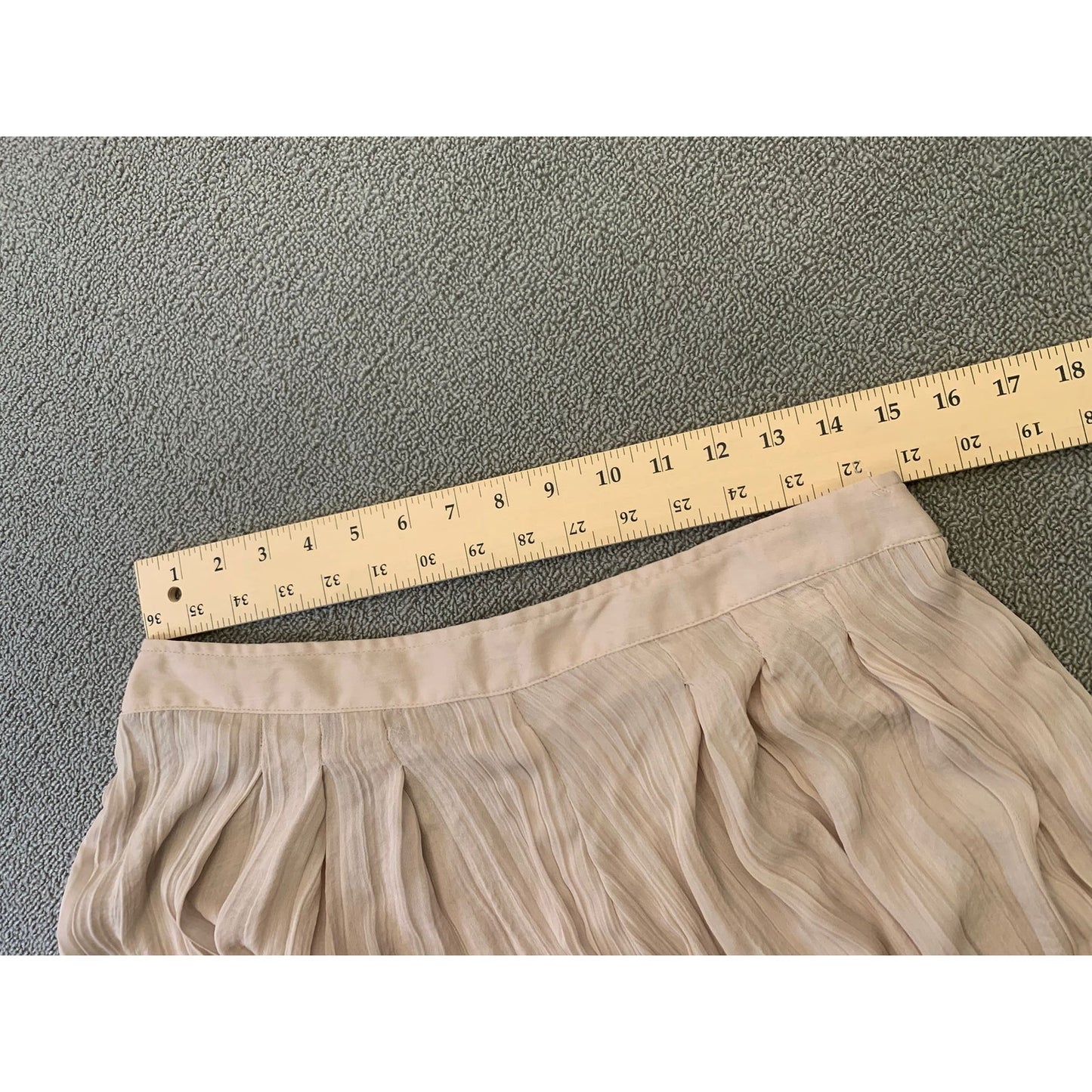 Free People Women's L Flowy Shorts Beige Cropped Culottes Crochet Lace Hem