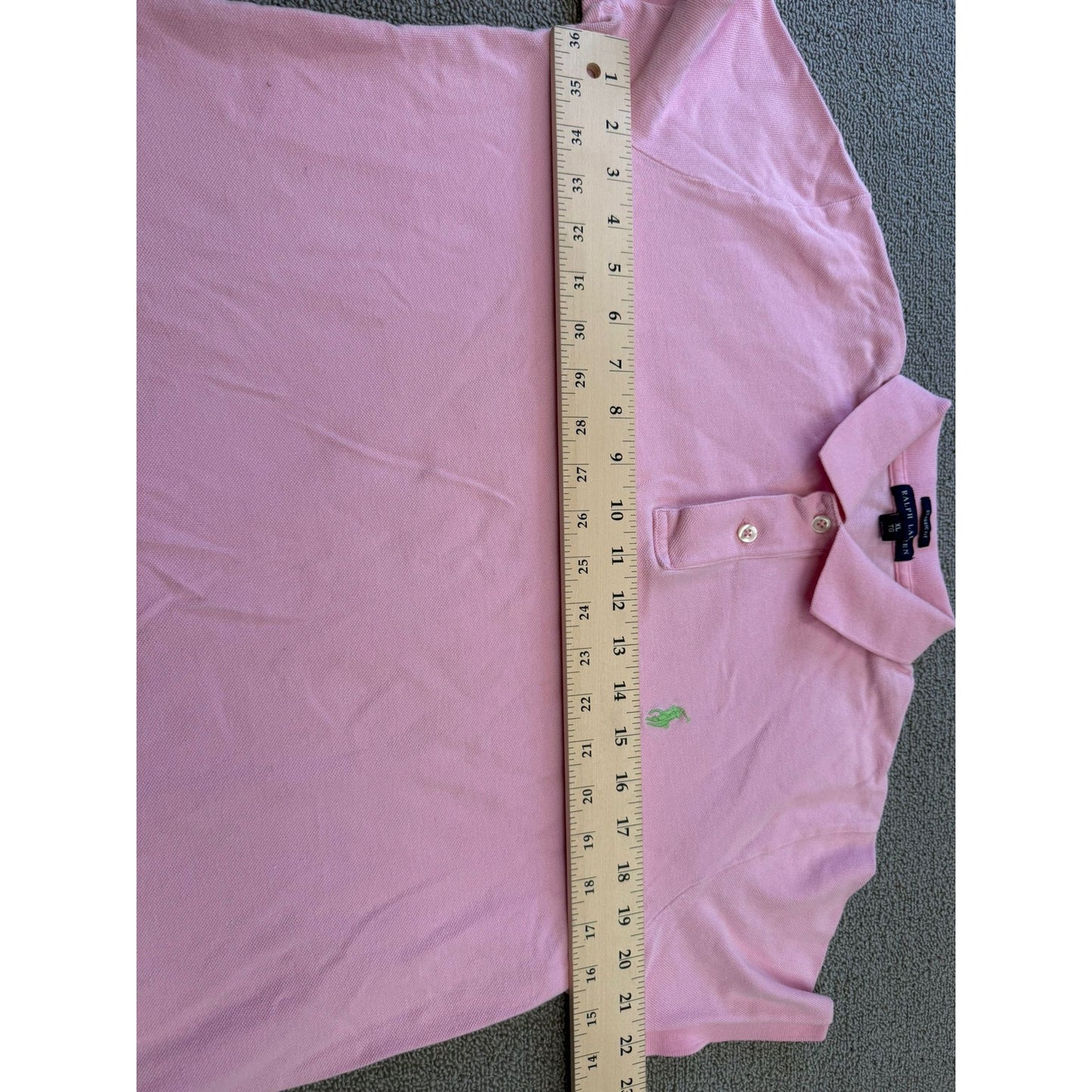 Ralph Lauren XL Pink Polo Shirt Rugby Short Sleeve Collared