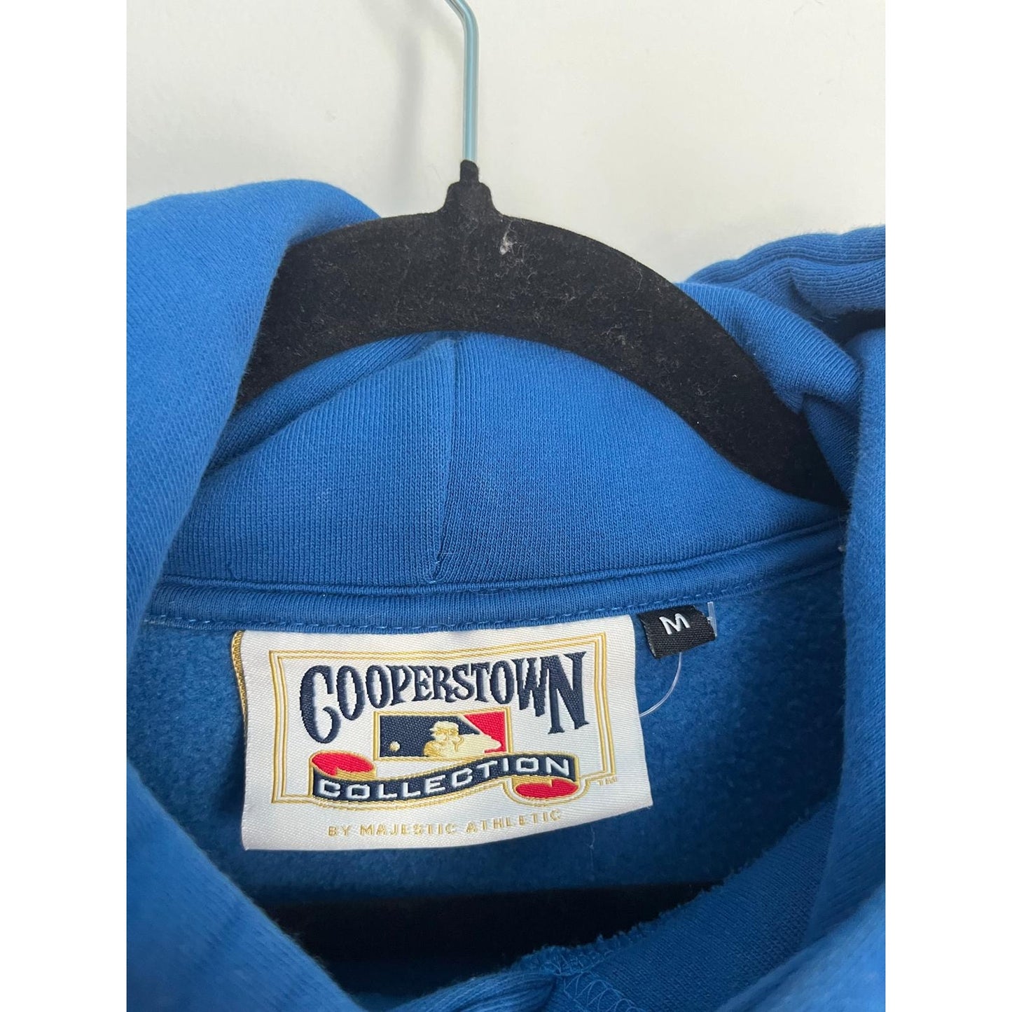 Cooperstown Collection Yankees Hoodie Women M Blue Pink Colorblock MLB Pullover