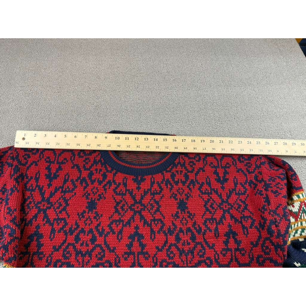 Vintage Trend Basics Men XLT Multi Geometric Aztec Korea Made Acrylic Knit