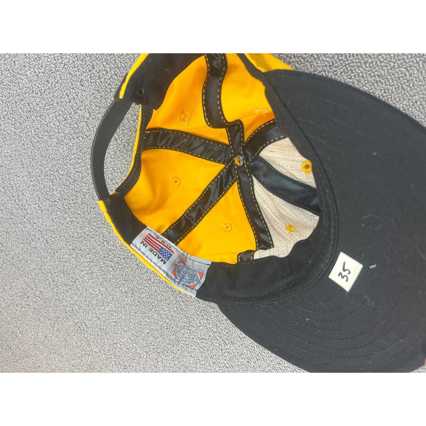Ebbets Field Flannels Men Yellow Black Authentic Adjustable Cap