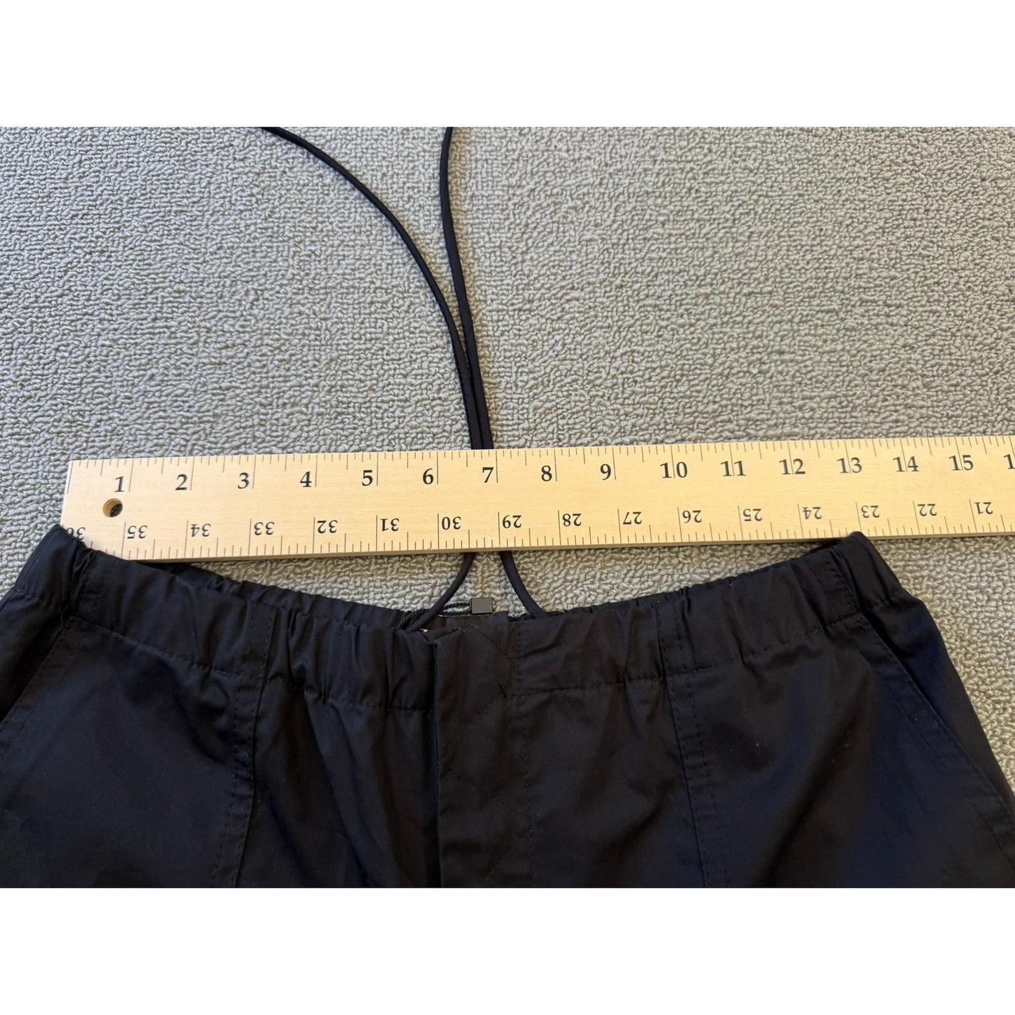 ZARA Women's Parachute Cargo Pants XS Black Wide Leg Drawstring Streetwear