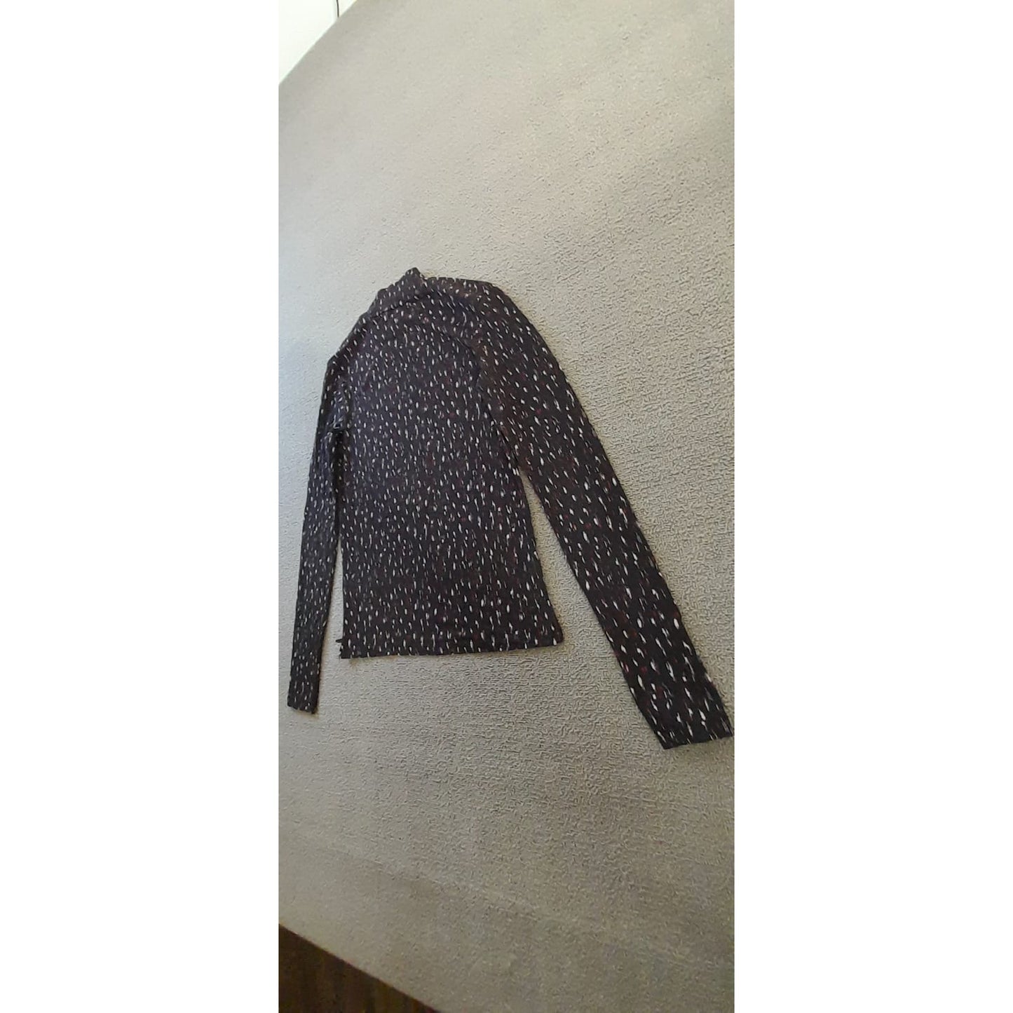 Scotch & Soda Amsterdam Women's Small Patterned Long Sleeve Mock Neck Top