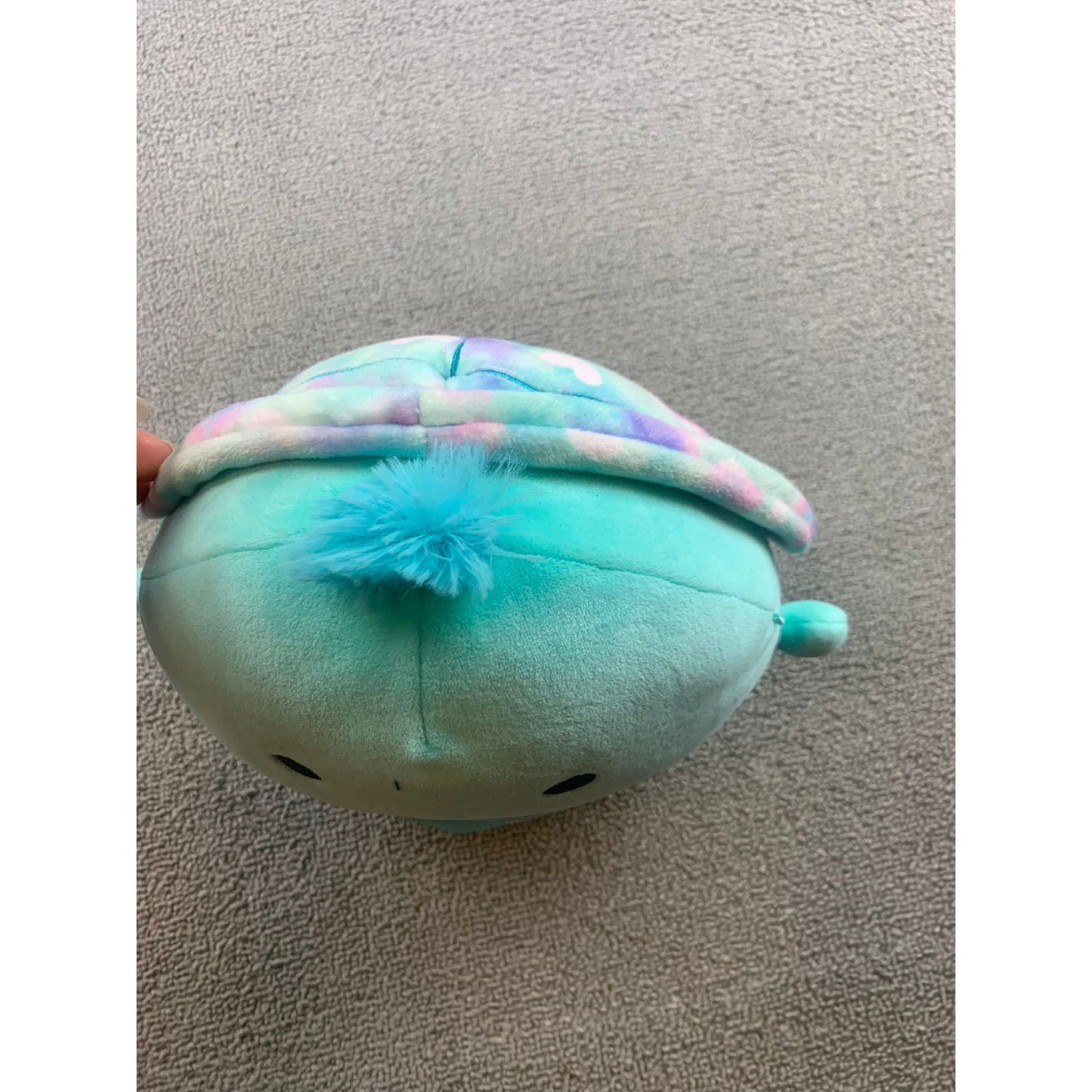 Squishmallows Original Plush Teal Whale Stuffed Animal Ribbed Belly Toy Hearts