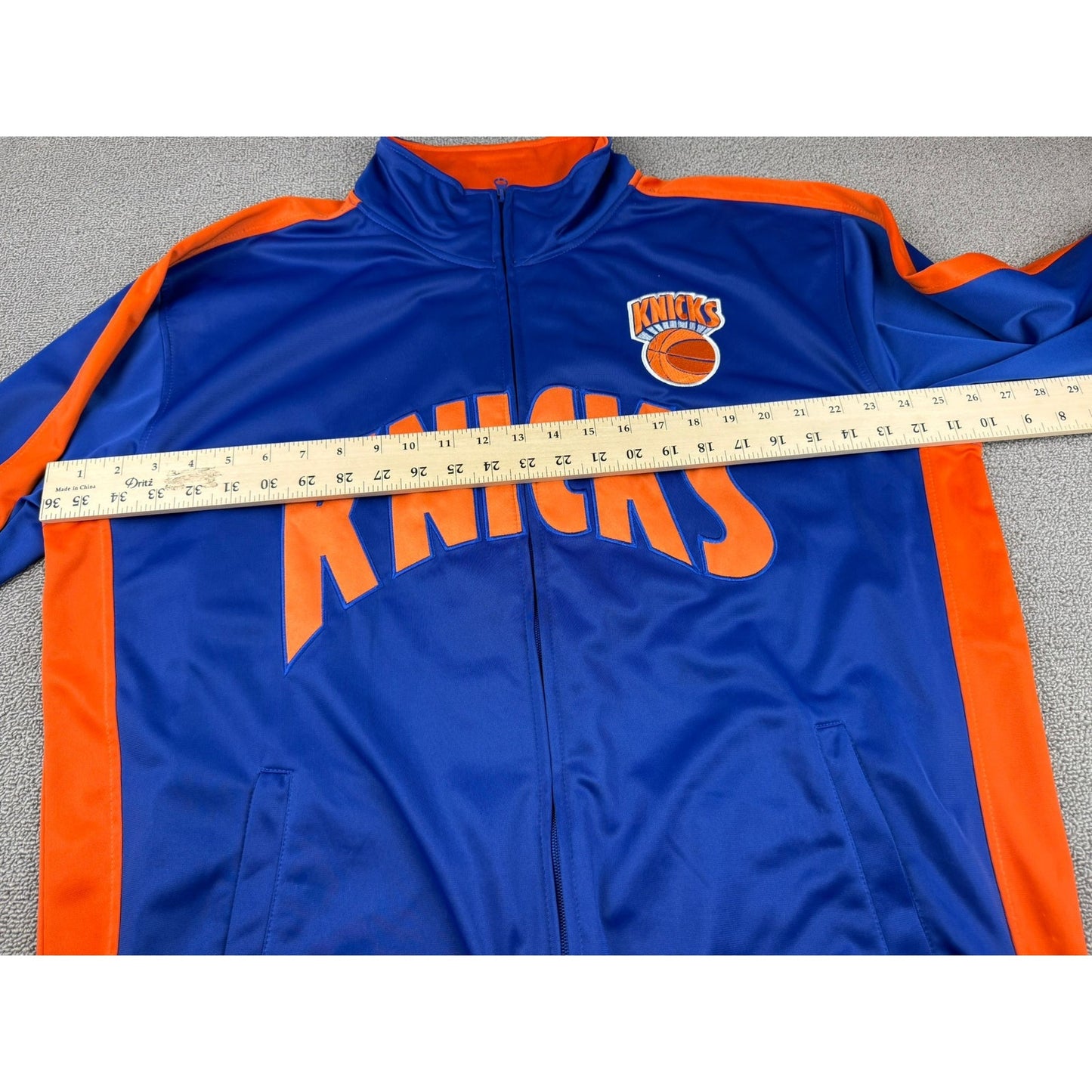 NBA Hardwood Classics Men's XL Blue Orange Knicks Track Jacket Full Zip