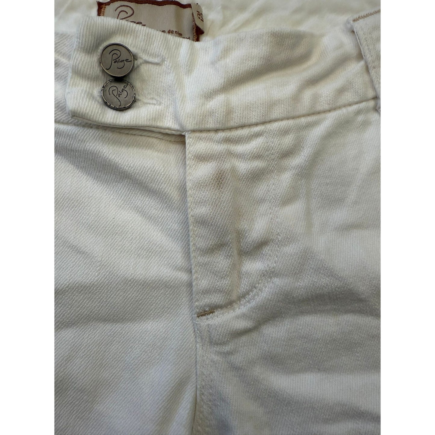 Paige Women's 25 White Jean Denim Shorts Bermuda