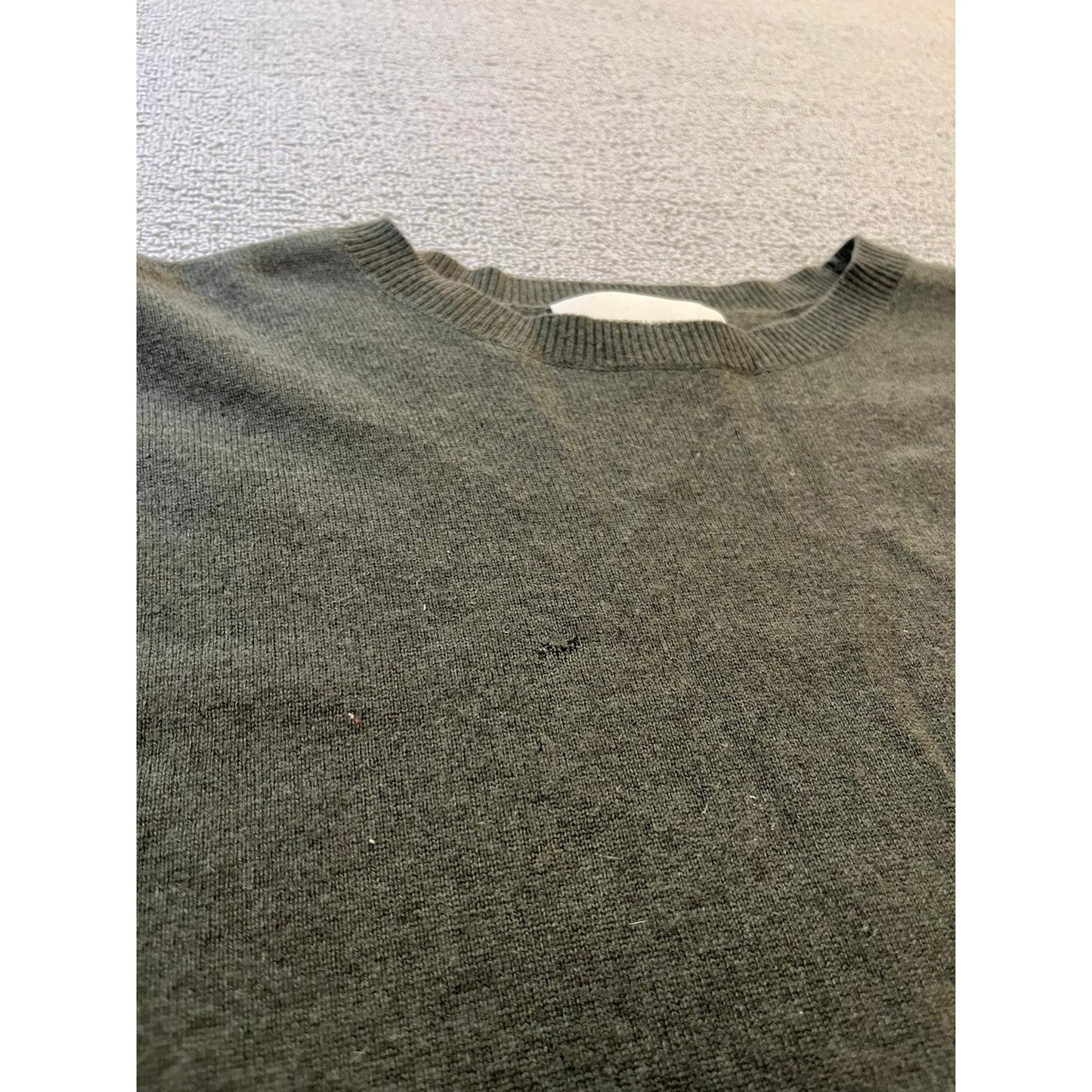 Brochu Walker Womens S Olive Green Long Sleeve Knit Sweater Top