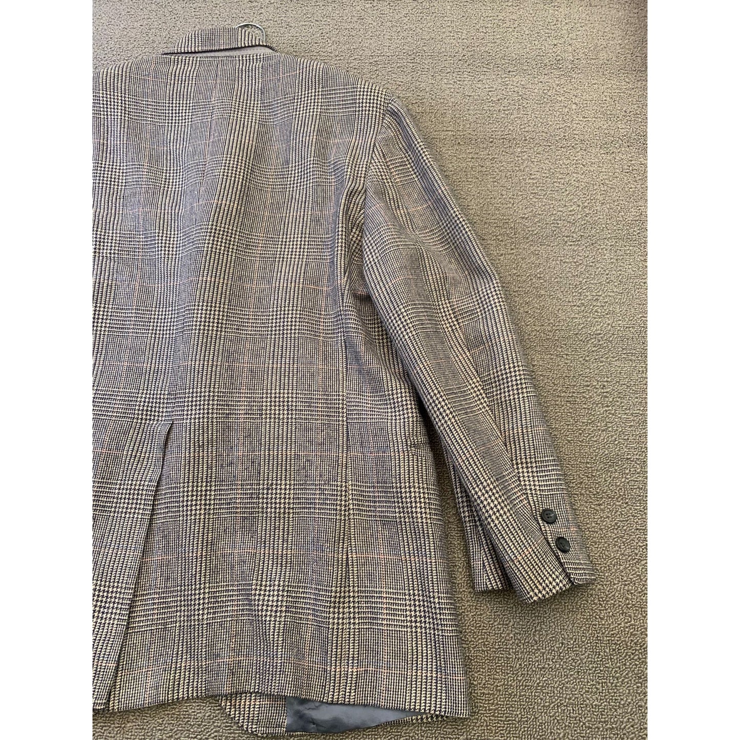 Vintage Brooks Brothers 346 Men's 42R Beige Plaid Wool Sport Coat Blazer