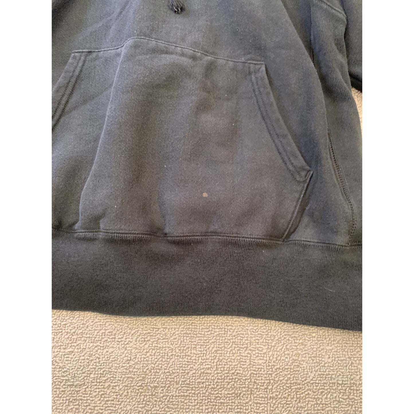 Champion Men Medium Black Reverse Weave Hoodie Sweatshirt