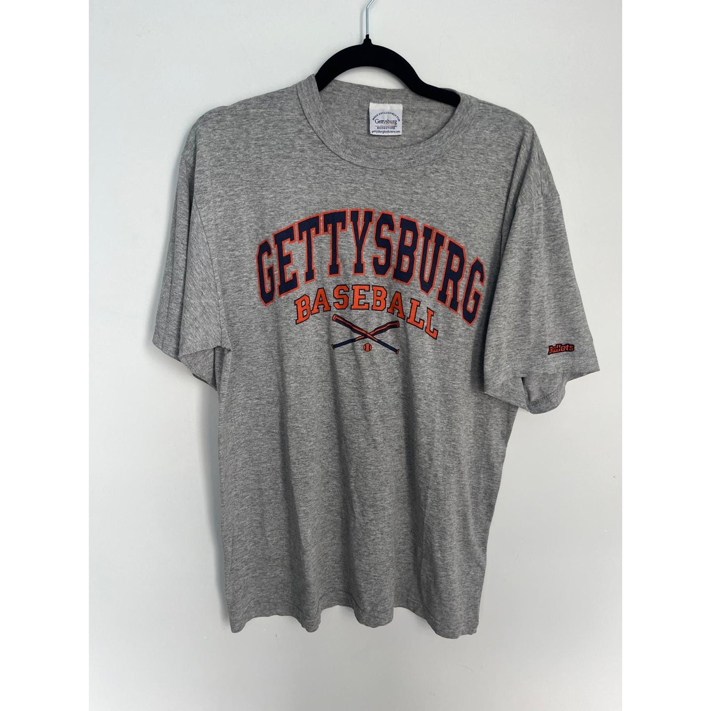 Gettysburg College Baseball T Shirt Mens L Gray Graphic Athletics Tee