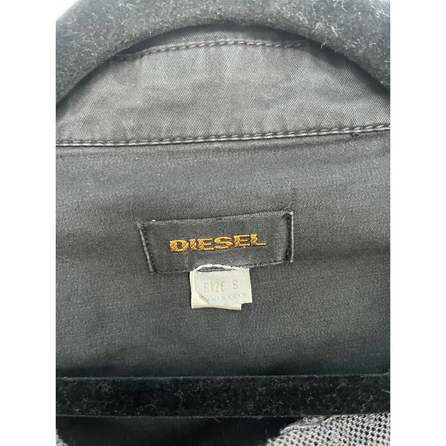 Diesel Utility Jacket Women S Black Casual Zip Front Cargo Style
