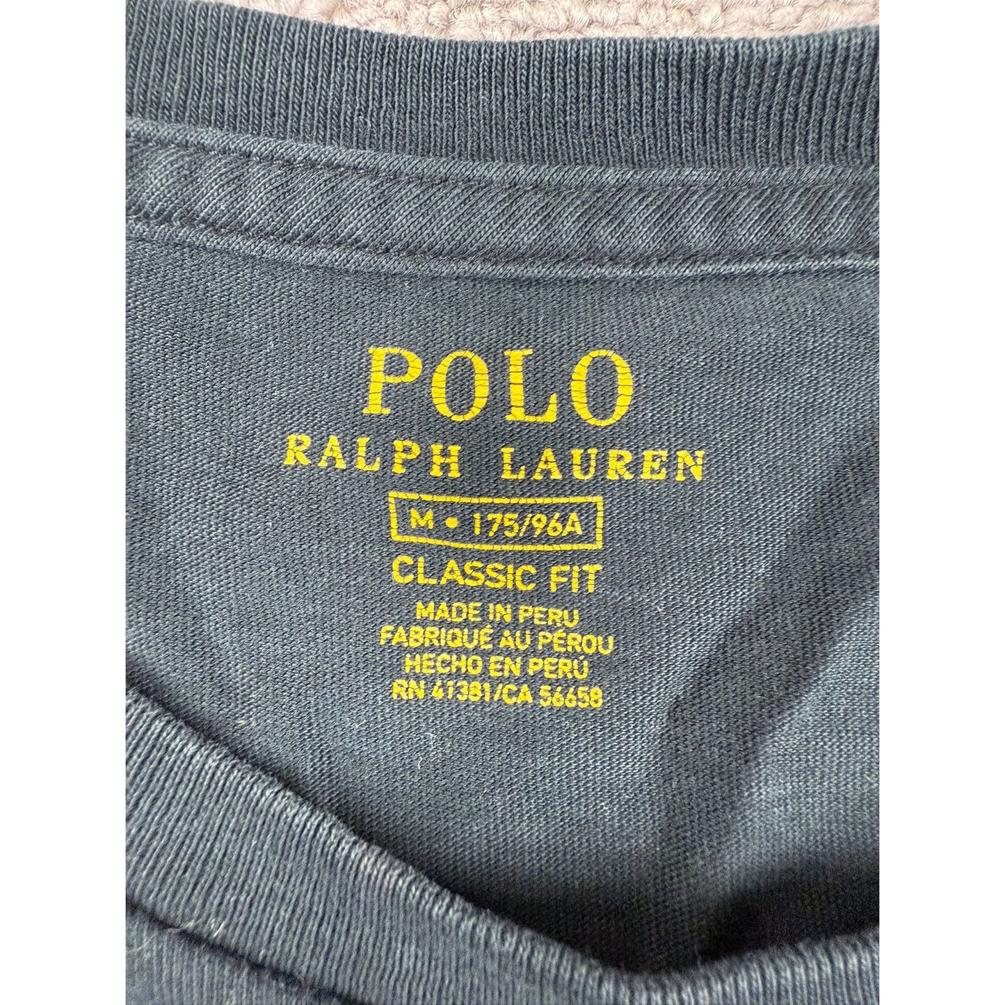 Polo Ralph Lauren Men's Medium Black Classic Fit Pocket T-Shirt