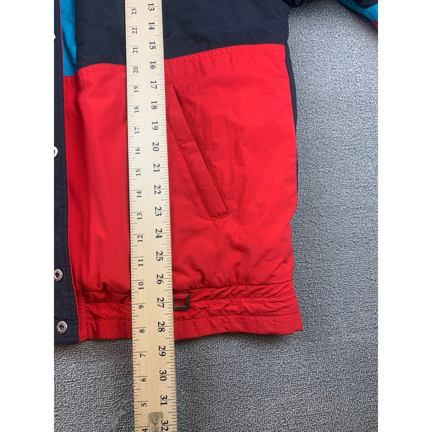 Vintage Profile Mens Extra Large Red Blue Black Ski Puffer Jacket Coat