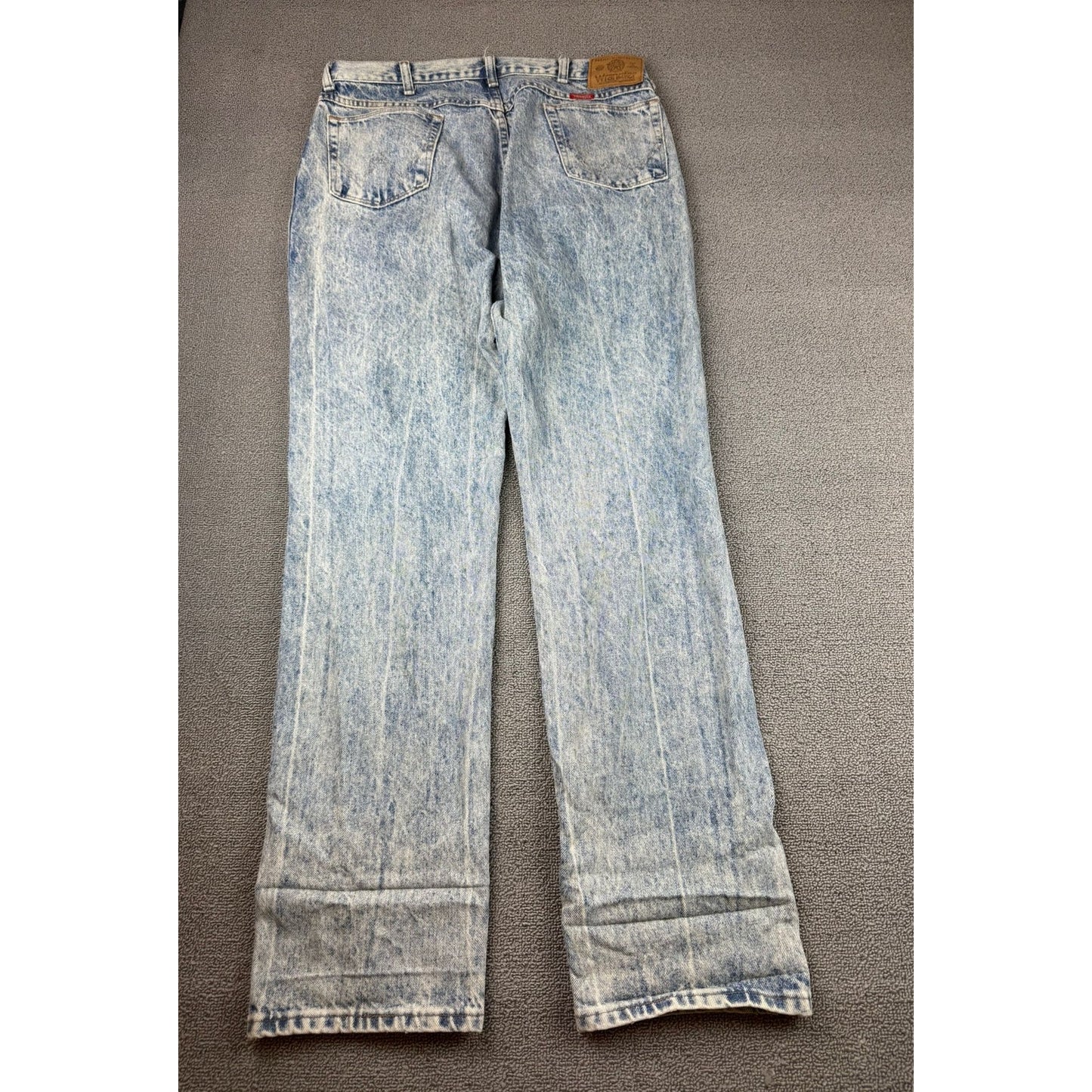 Vintage Wrangler Men's 36x34 Blue Acid Wash Authentic Jeans