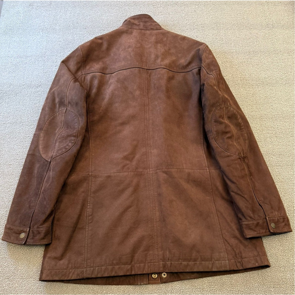 Brooks Brothers Men Size M Field Genuine Leather Jacket Brown Quilted Lining