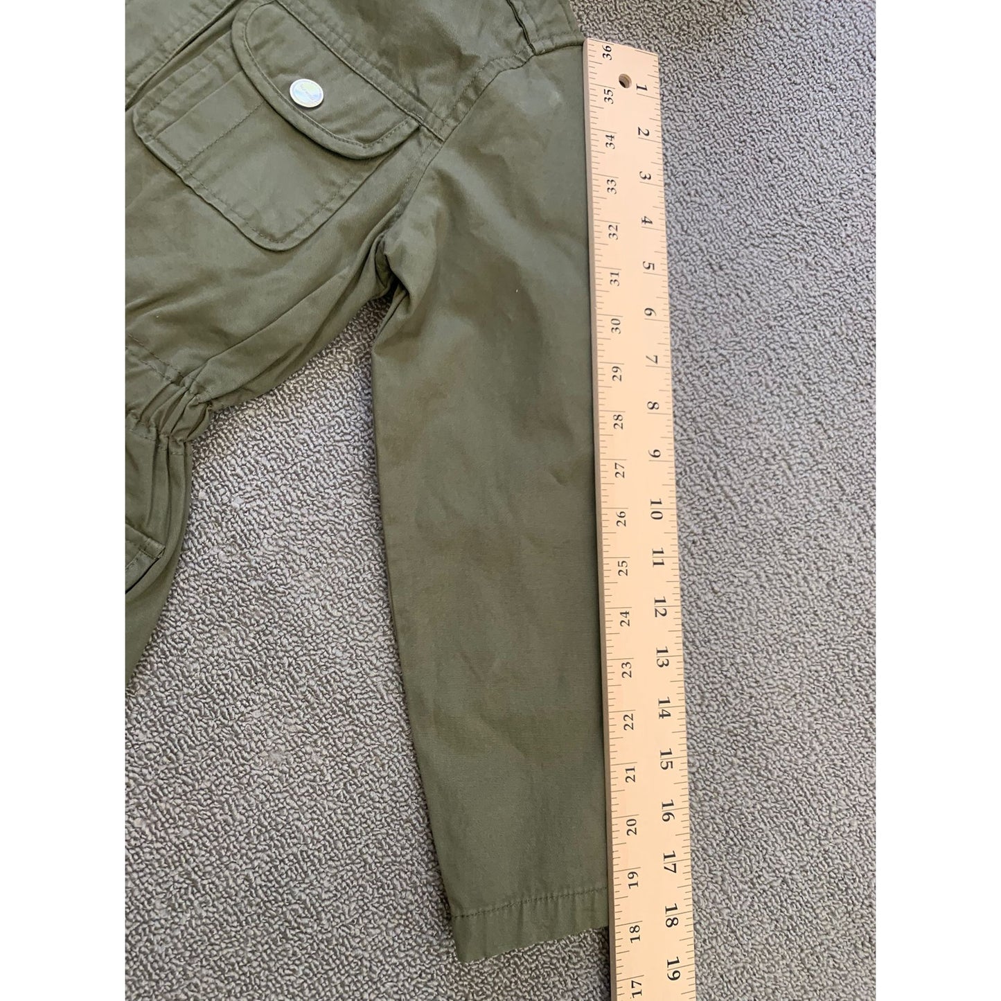 Mayoral Girl's Size 8 Olive Green Hooded Jacket With Studs