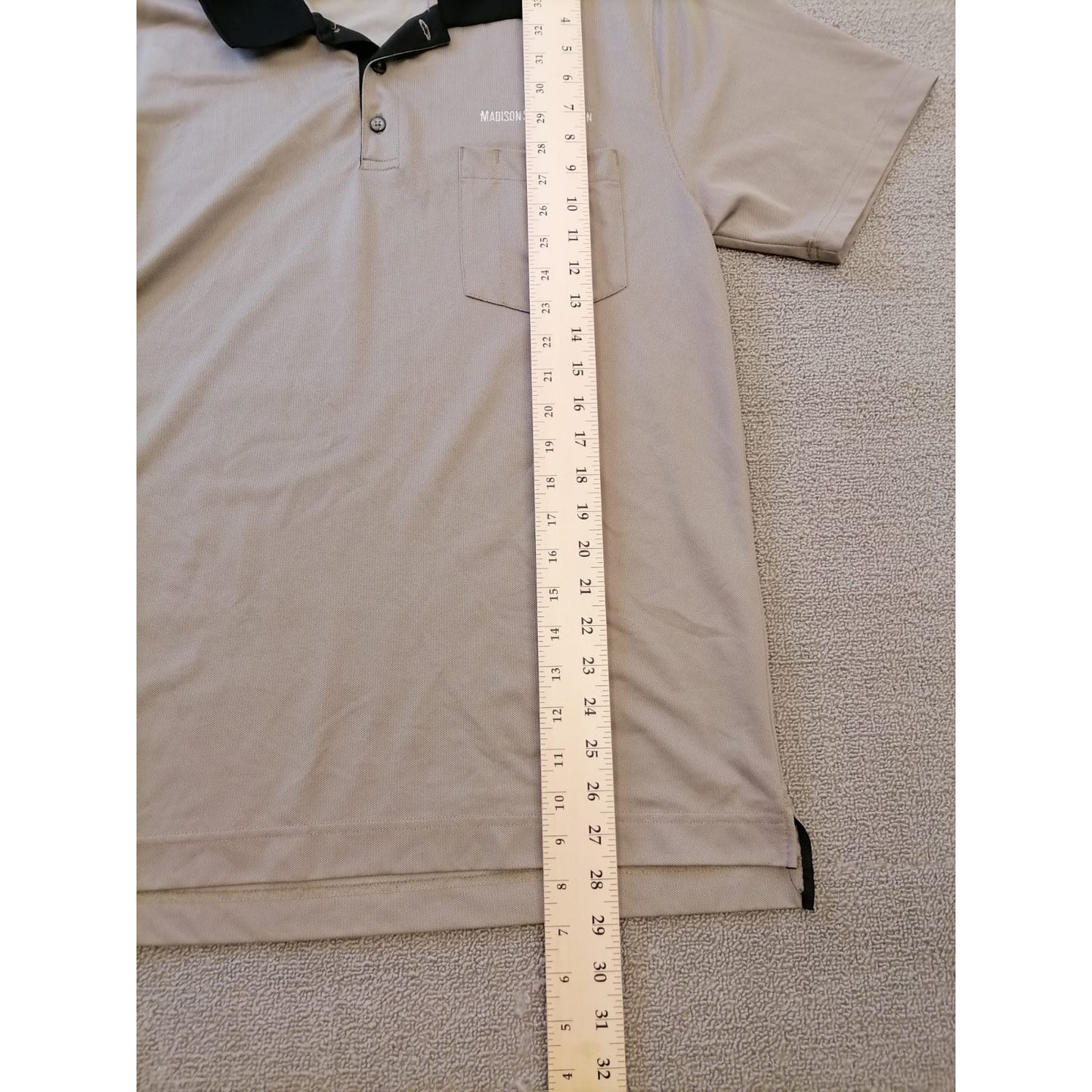 CINTAS Madison Square Garden Men M-SS Work Polo Light MSG Short Sleeve Grey