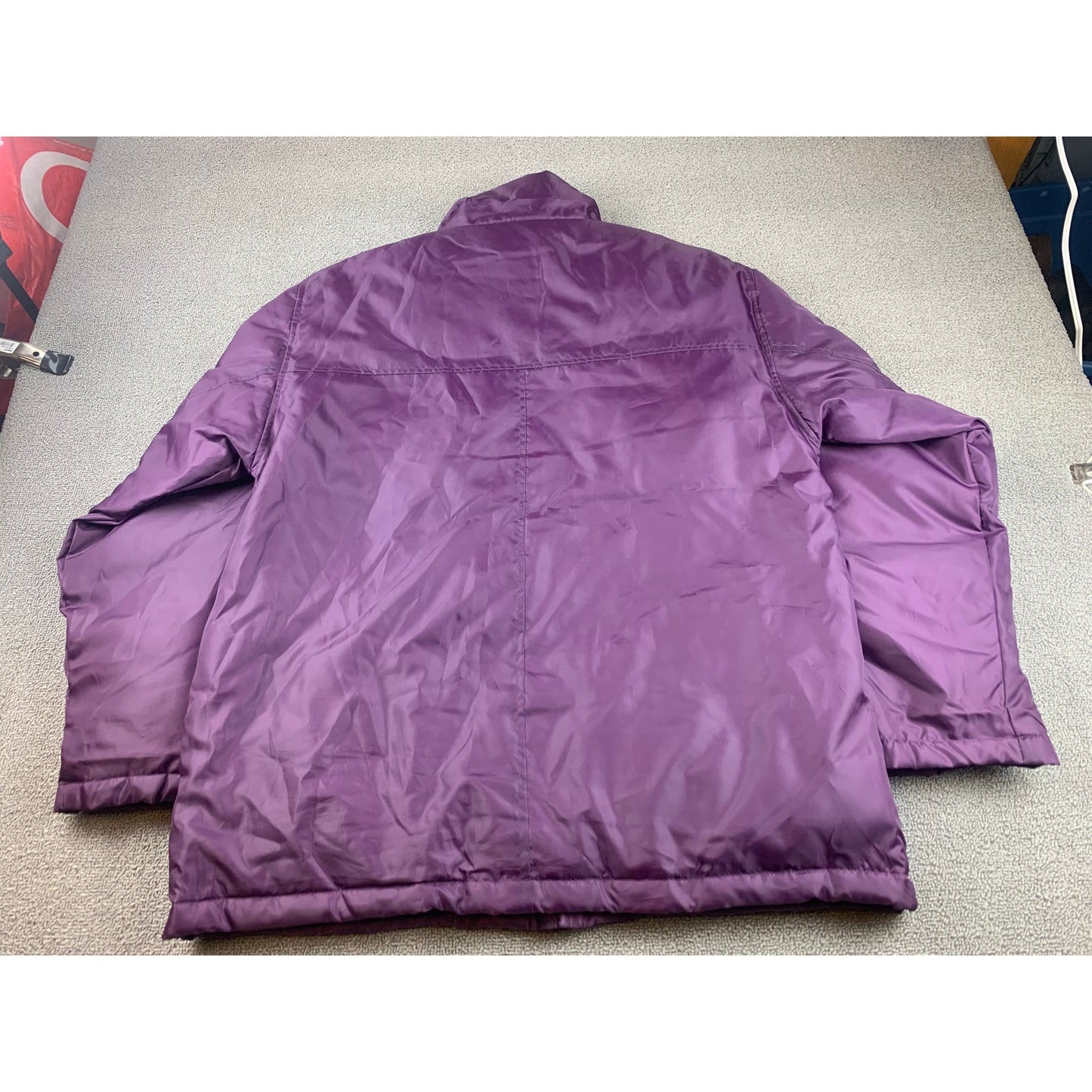 Tudor Court Women's Large Purple Puffer Embroidered Down Jacket