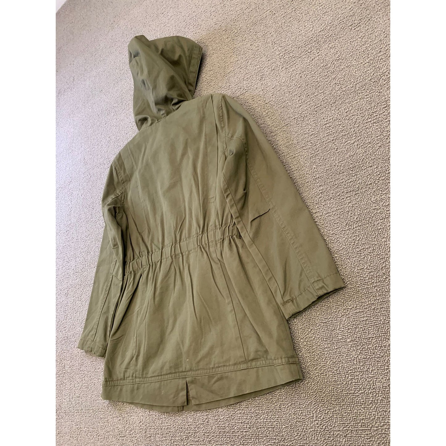 Mayoral Girl's Size 8 Olive Green Hooded Jacket With Studs