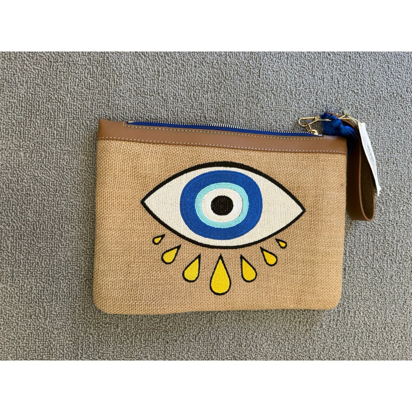 Garden Marine Women's Evil Eye Embroidered Clutch Bag Wristlet