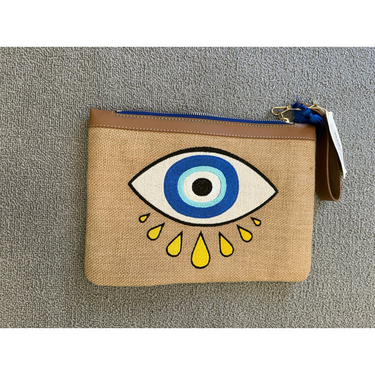 Garden Marine Women's Evil Eye Embroidered Clutch Bag Wristlet