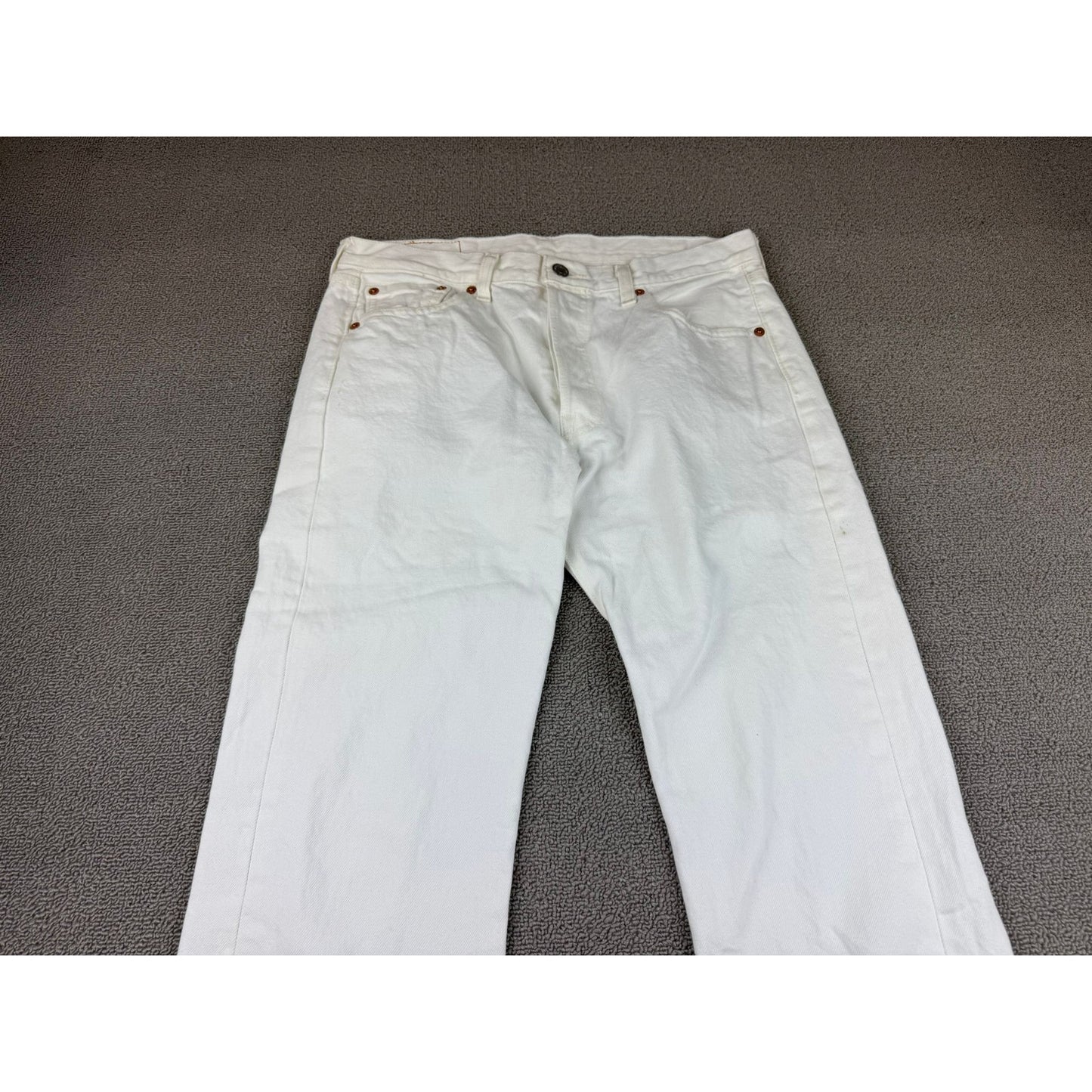 Levi's 501 Men's W30 L 32 White Straight Leg Jeans