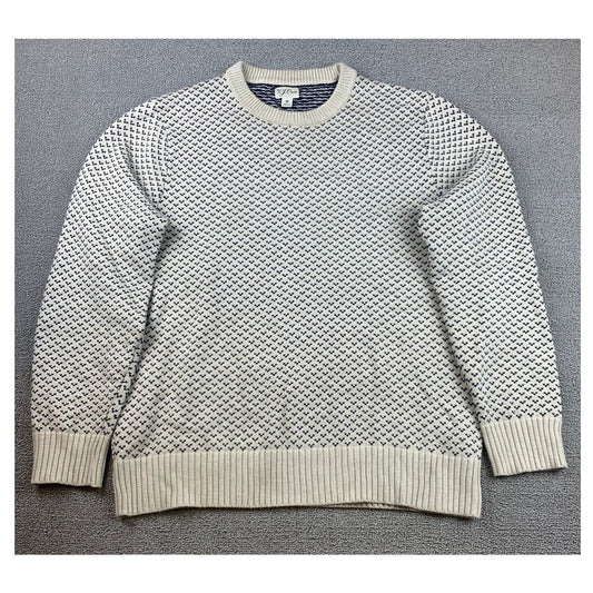 J. Crew Men's Medium Heritage cotton sweater in bird's-eye stitch 100% Cotton