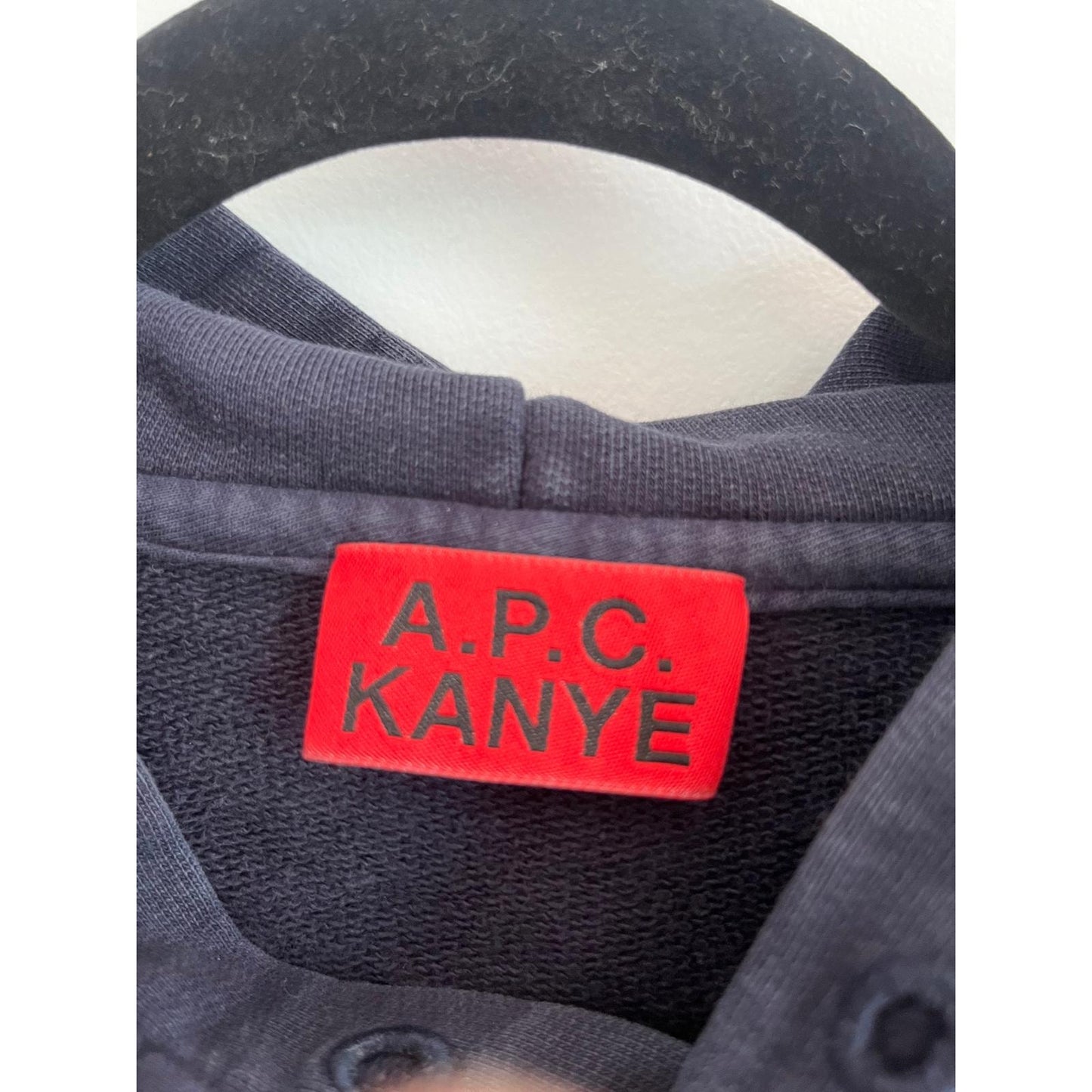 A.P.C. Kanye Hoodie Men S Navy Blue Limited Edition French Terry