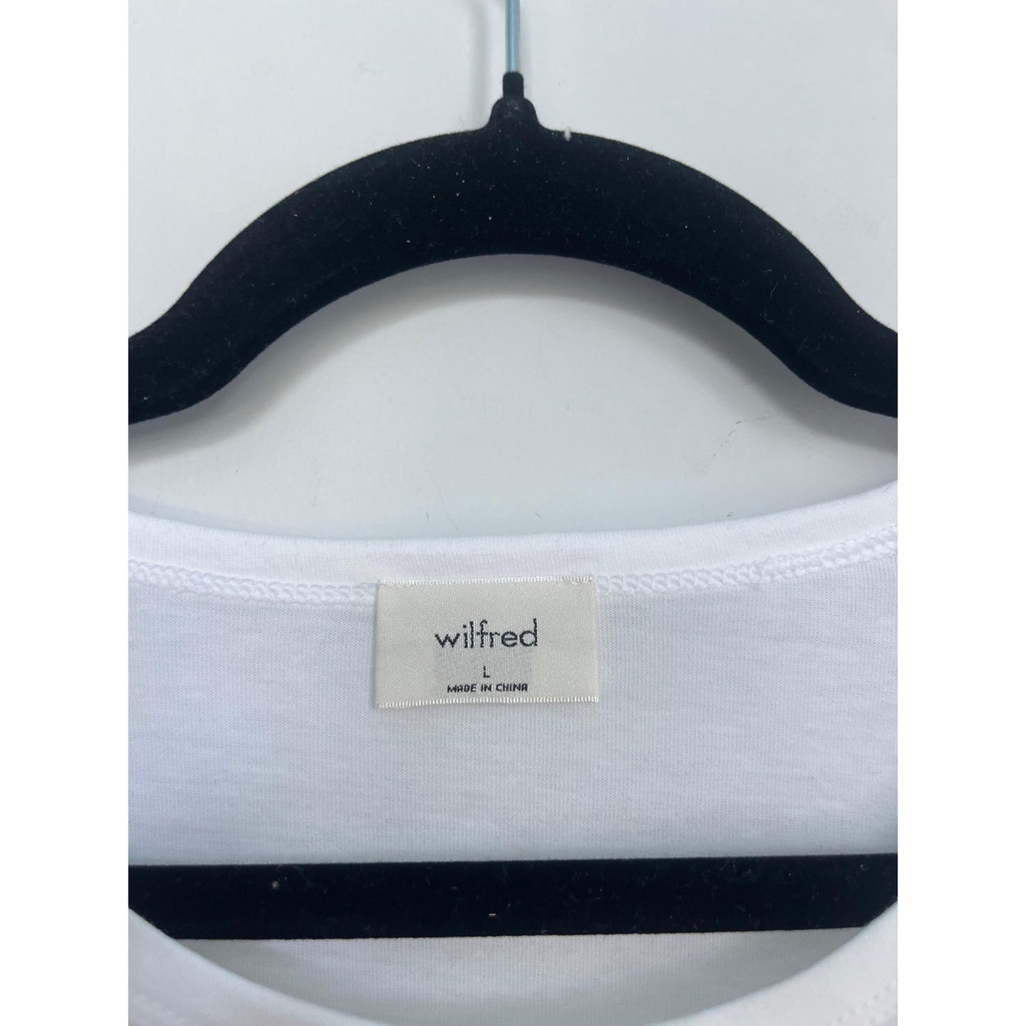 Wilfred Puff Sleeve Tee Shirt Women L White Cotton Blouse Minimalist NWT