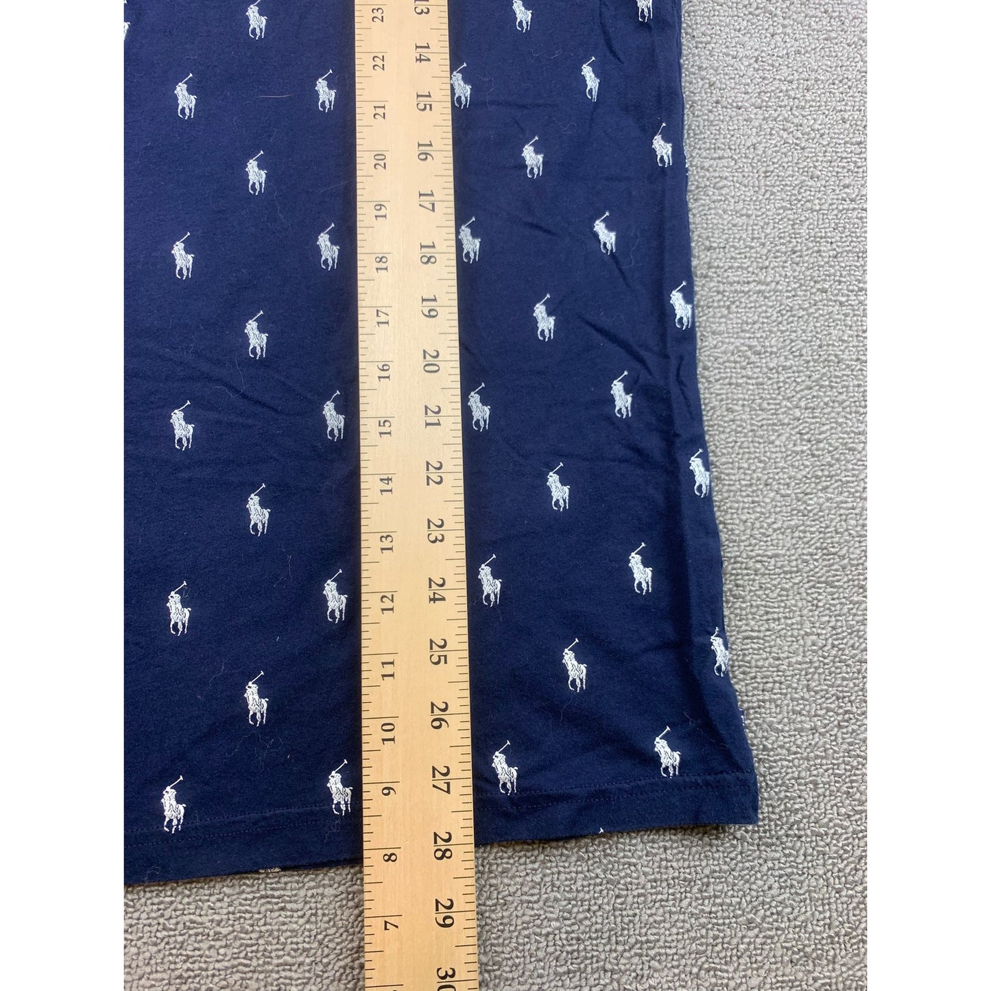 Polo Ralph Lauren Men's Medium Navy All Over Print Crewneck T-Shirt
