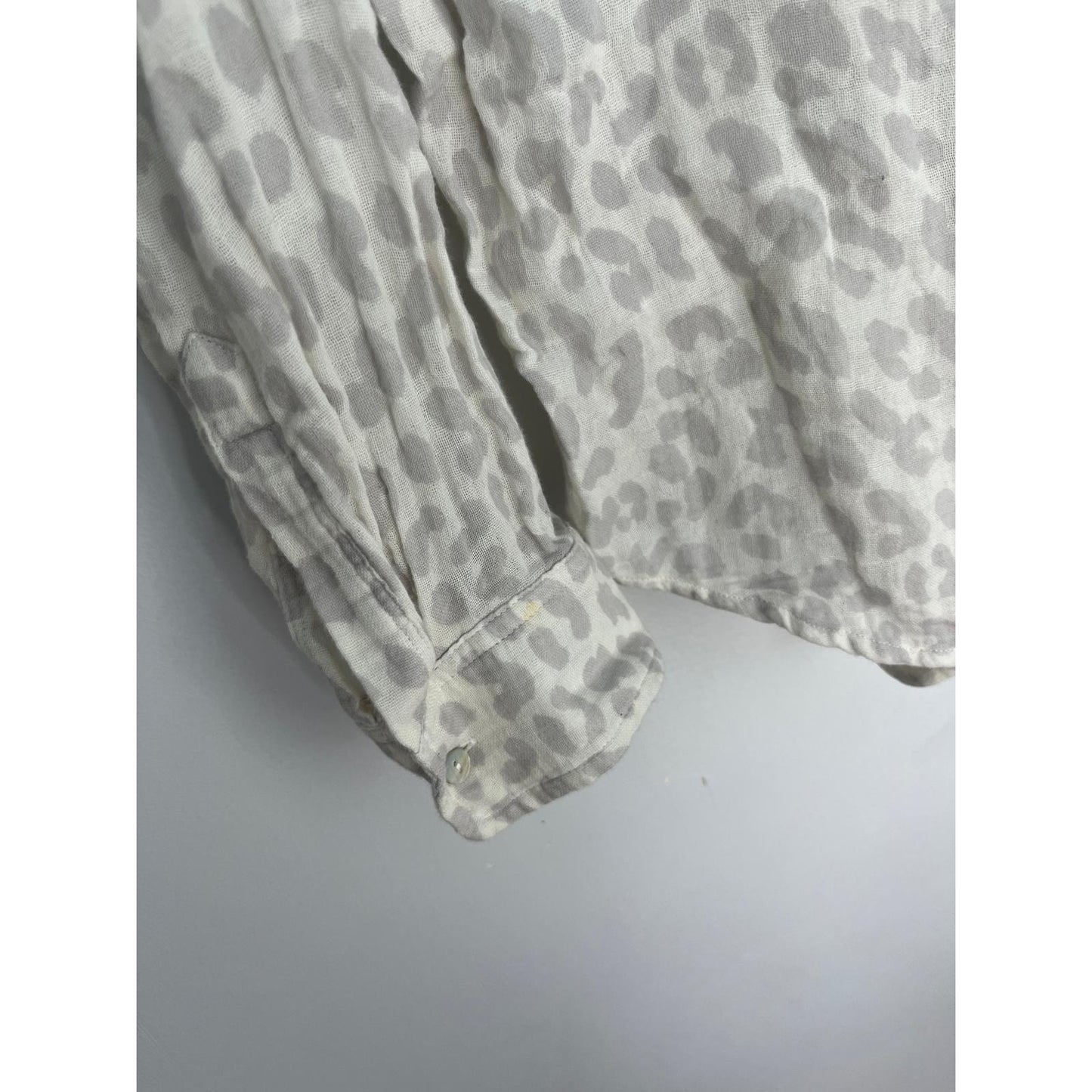 Rails Leopard Print Button Up Shirt Women Small Long Sleeve Lightweight Blouse
