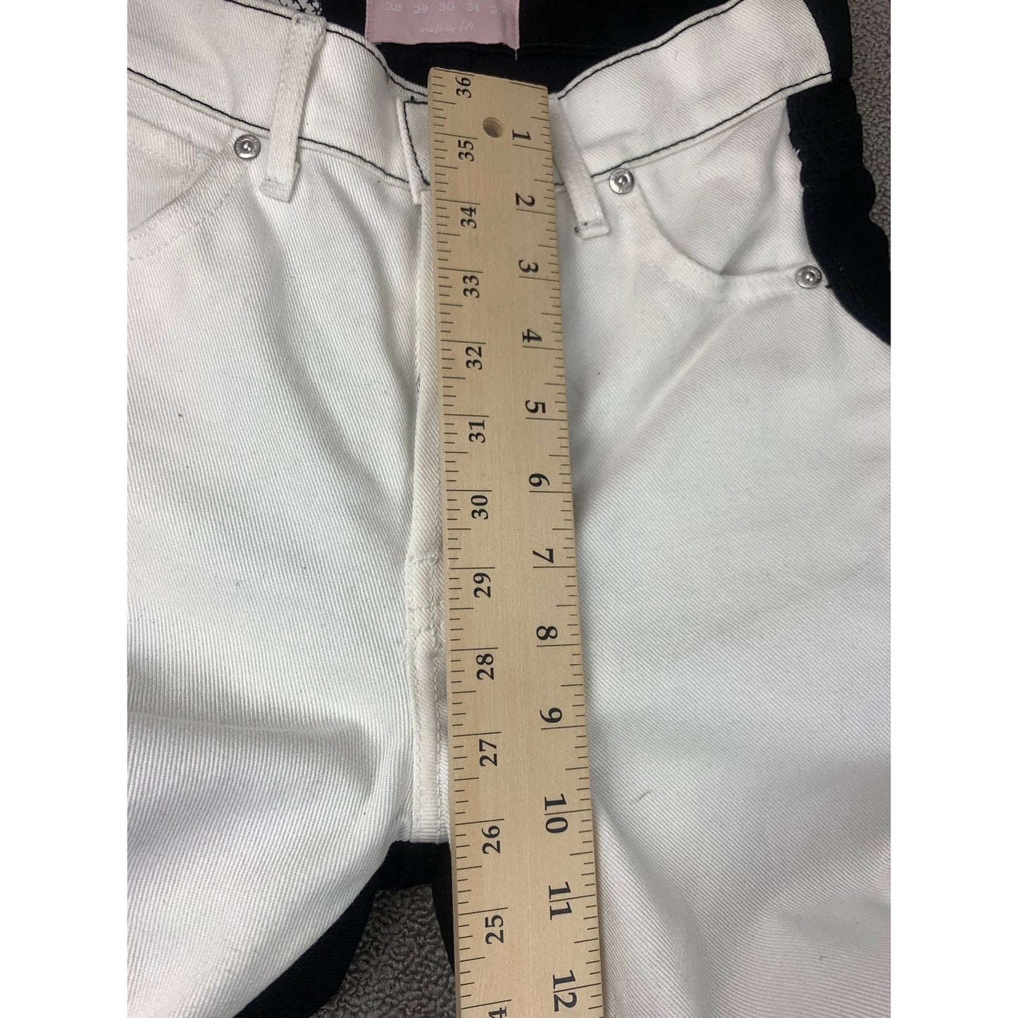 Revice Ex Boyfriend On & Off Again Jeans 25 Black White Button