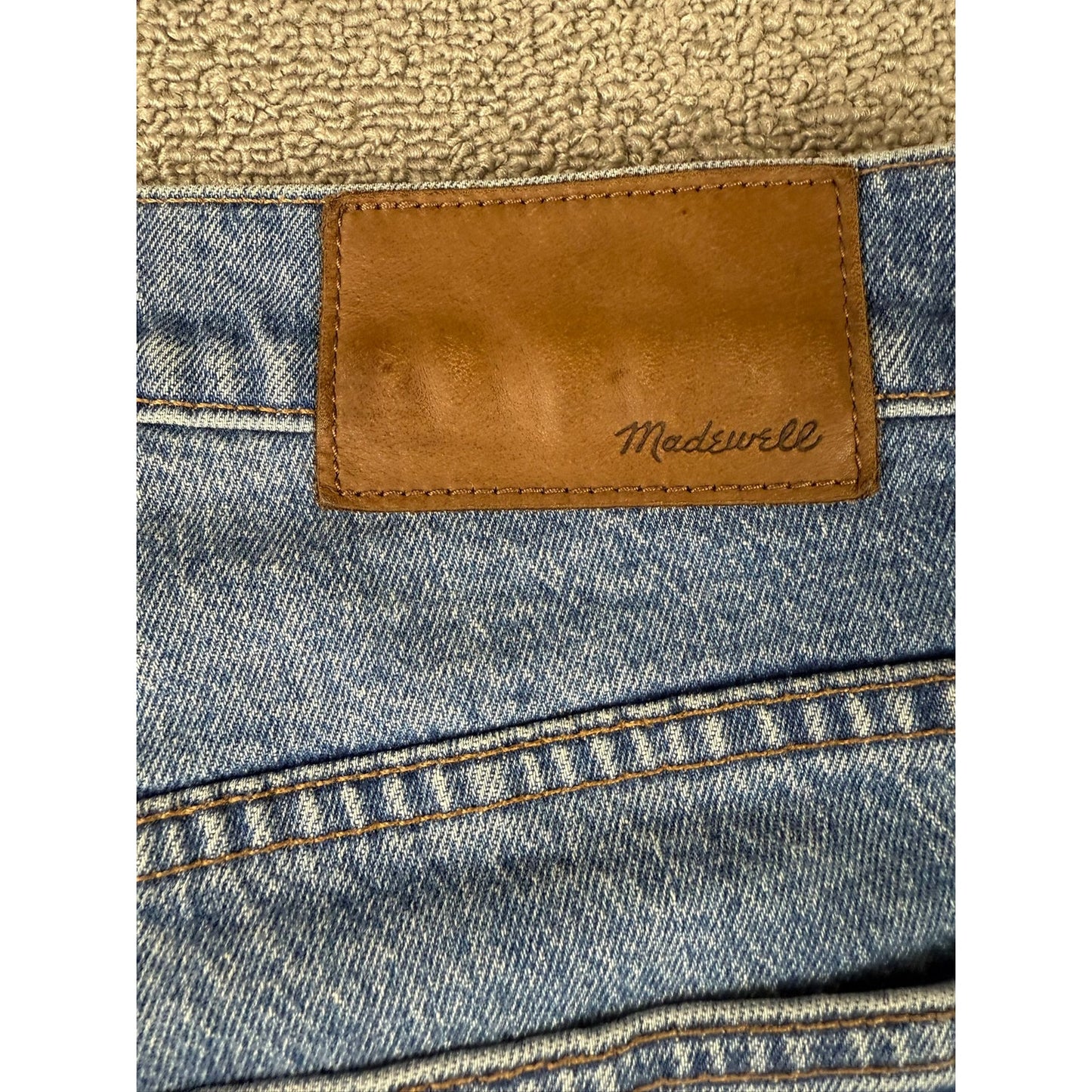 Madewell Mens W34 L32 Blue Denim Straight Leg Jeans