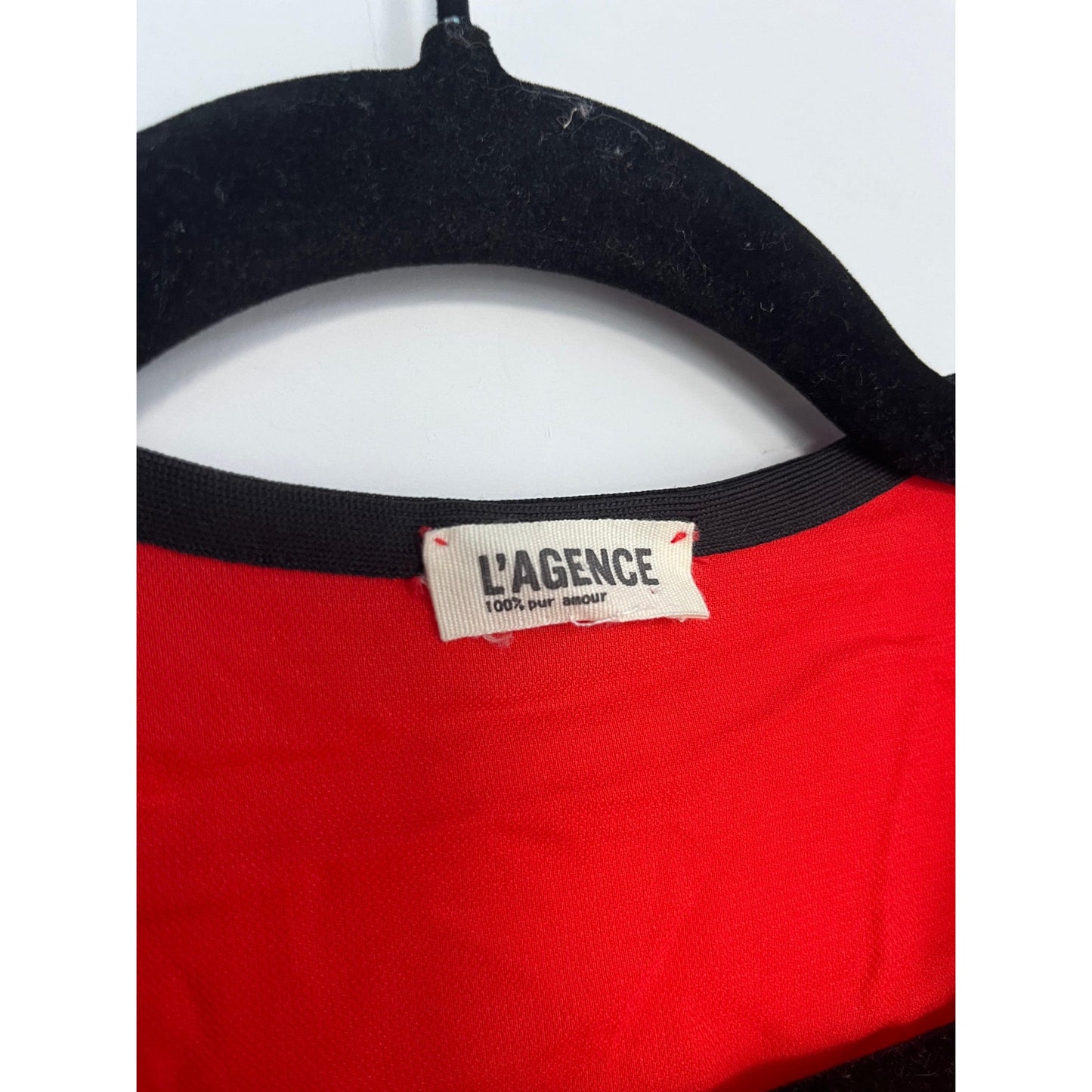 L’Agence Zip Front Tank Top Women Size 2 Red Black Trim Sleeveless Blouse