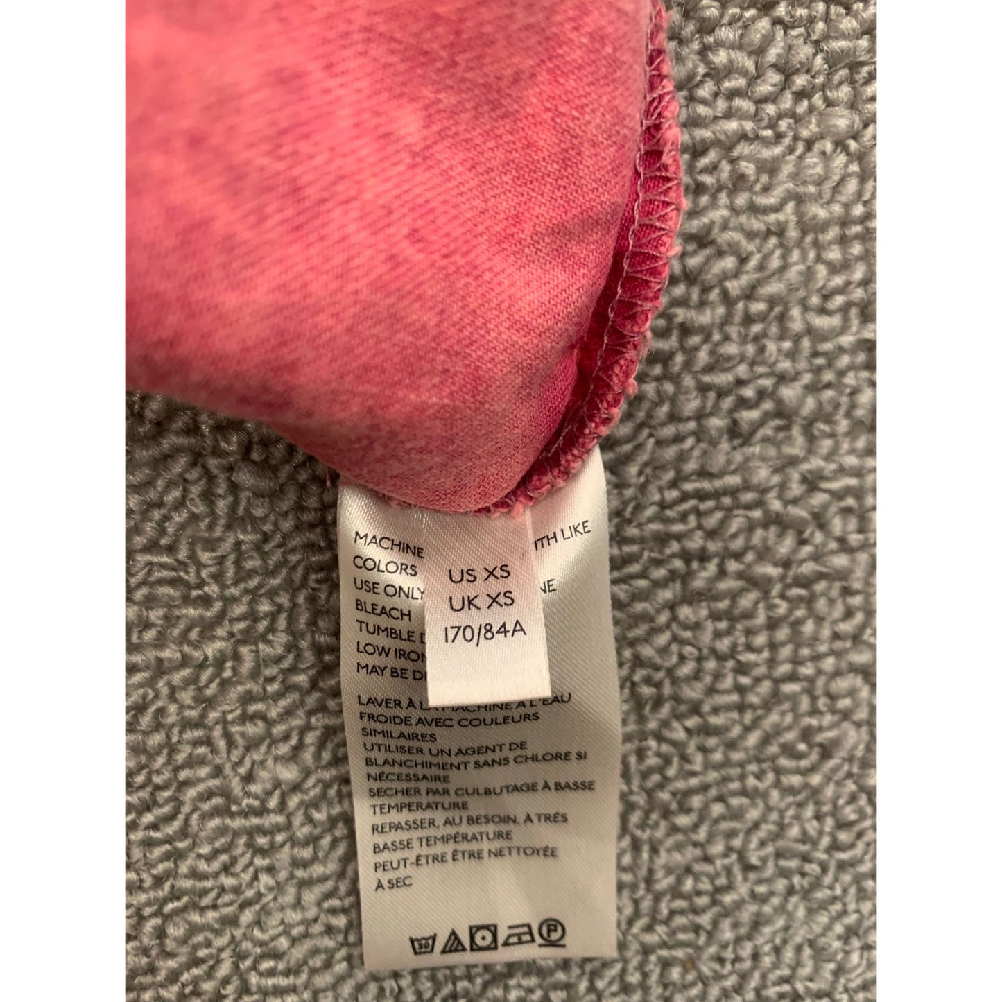 Free People Women's XS Petite Pink Acid Wash Mini Dress Tie Back