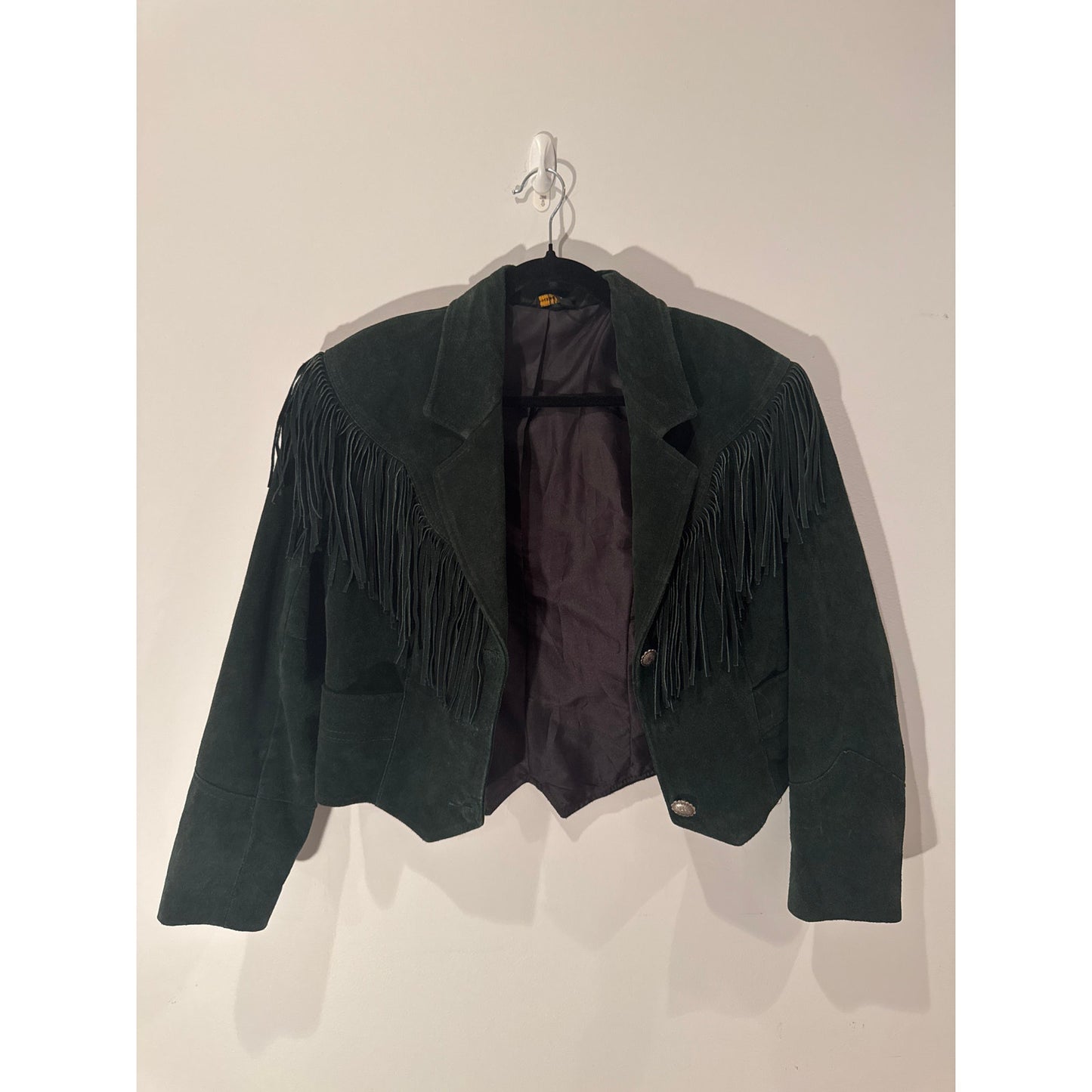 Vintage Pioneer Wear Suede Fringe Jacket – Size M- Western Boho Style