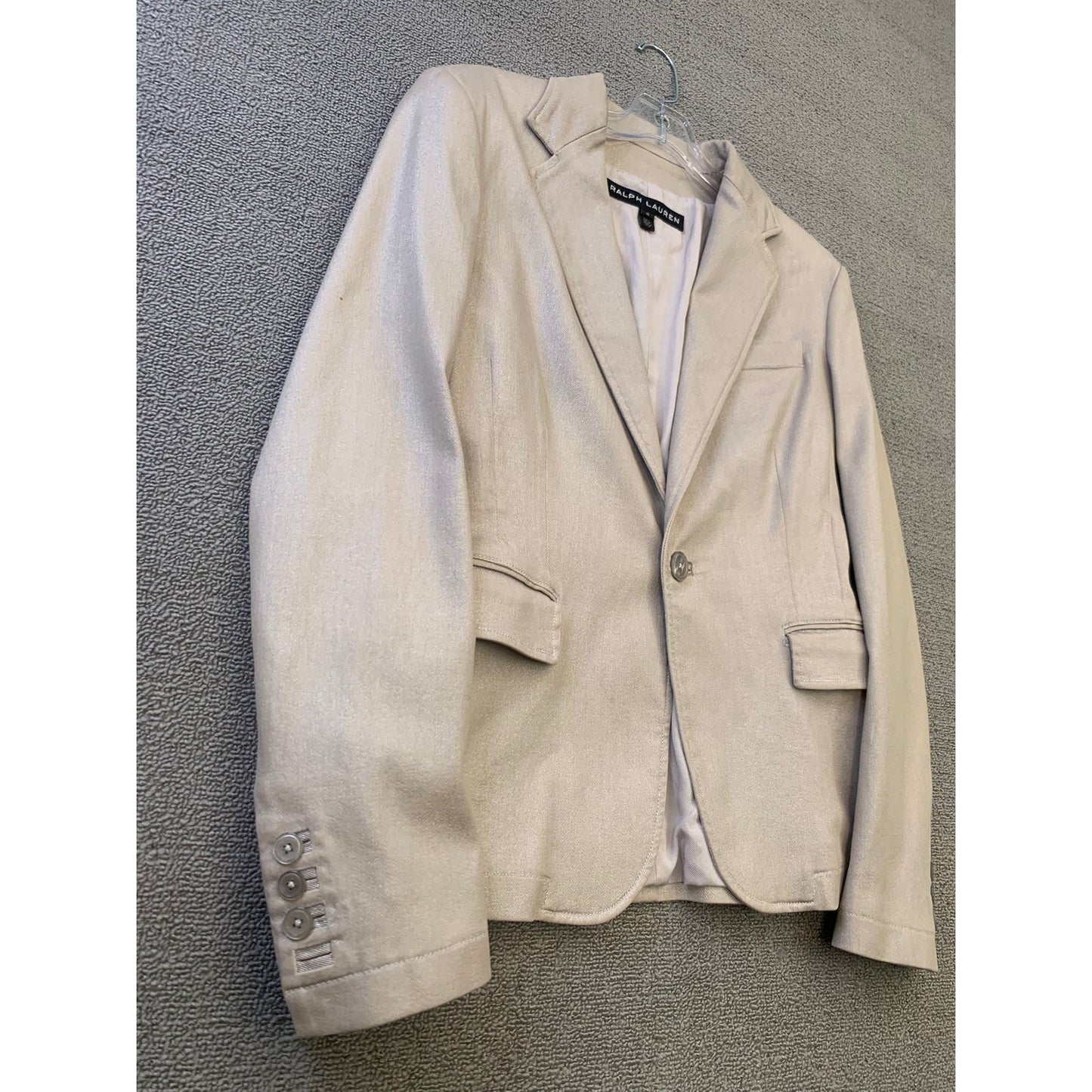 Ralph Lauren Black Label Women's 10 Blazer Linen Blend Jacket