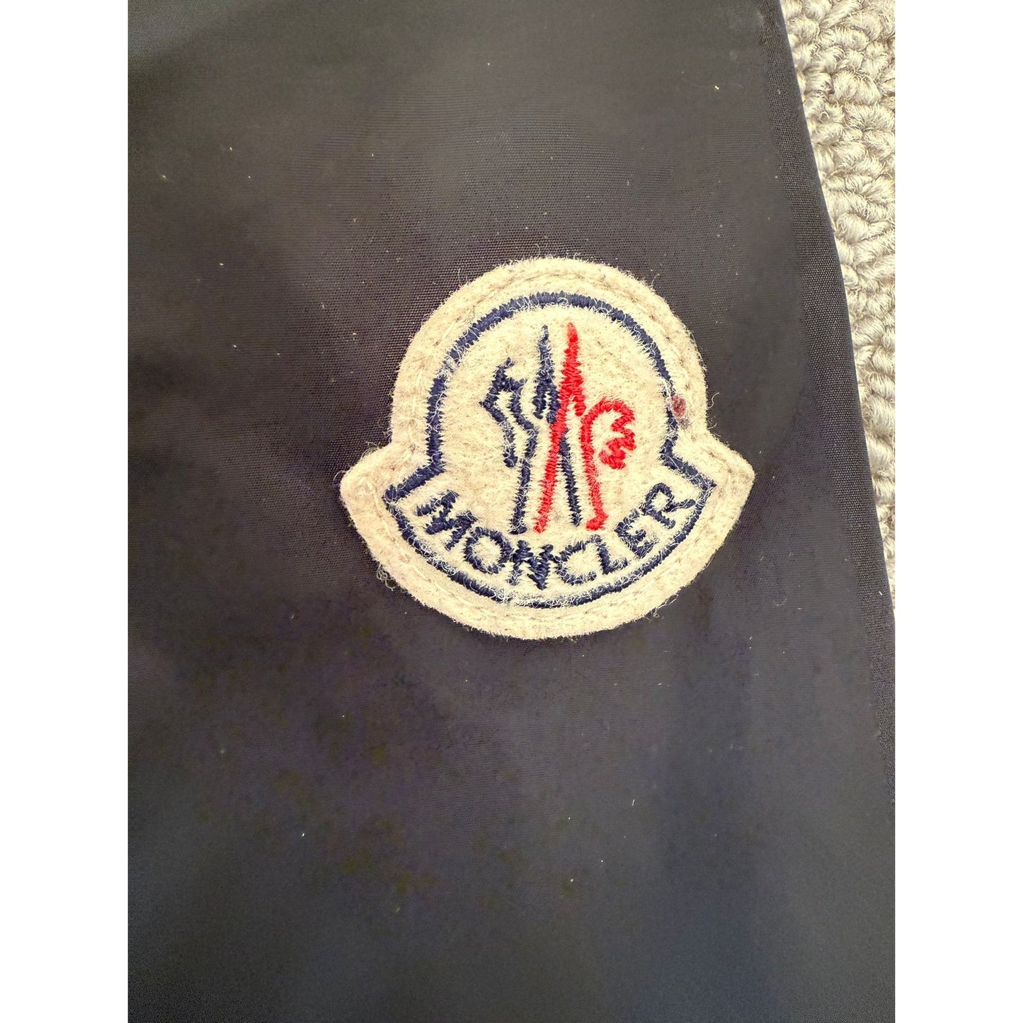 Moncler Size 3 Hooded Full Zip Jacket Black Rain Coat